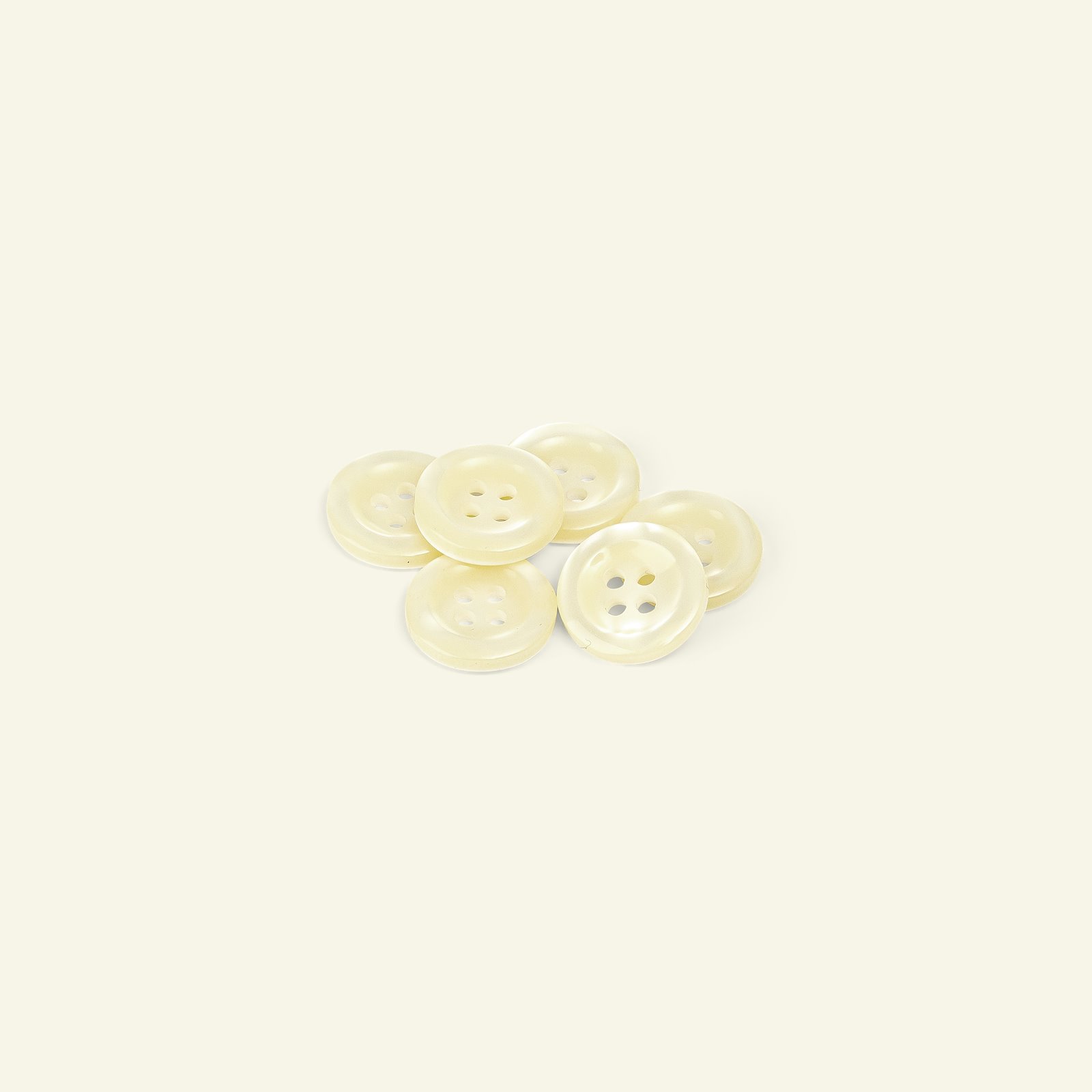 Button 4-holes w/rim 15mm off white 6pcs 33243_pack