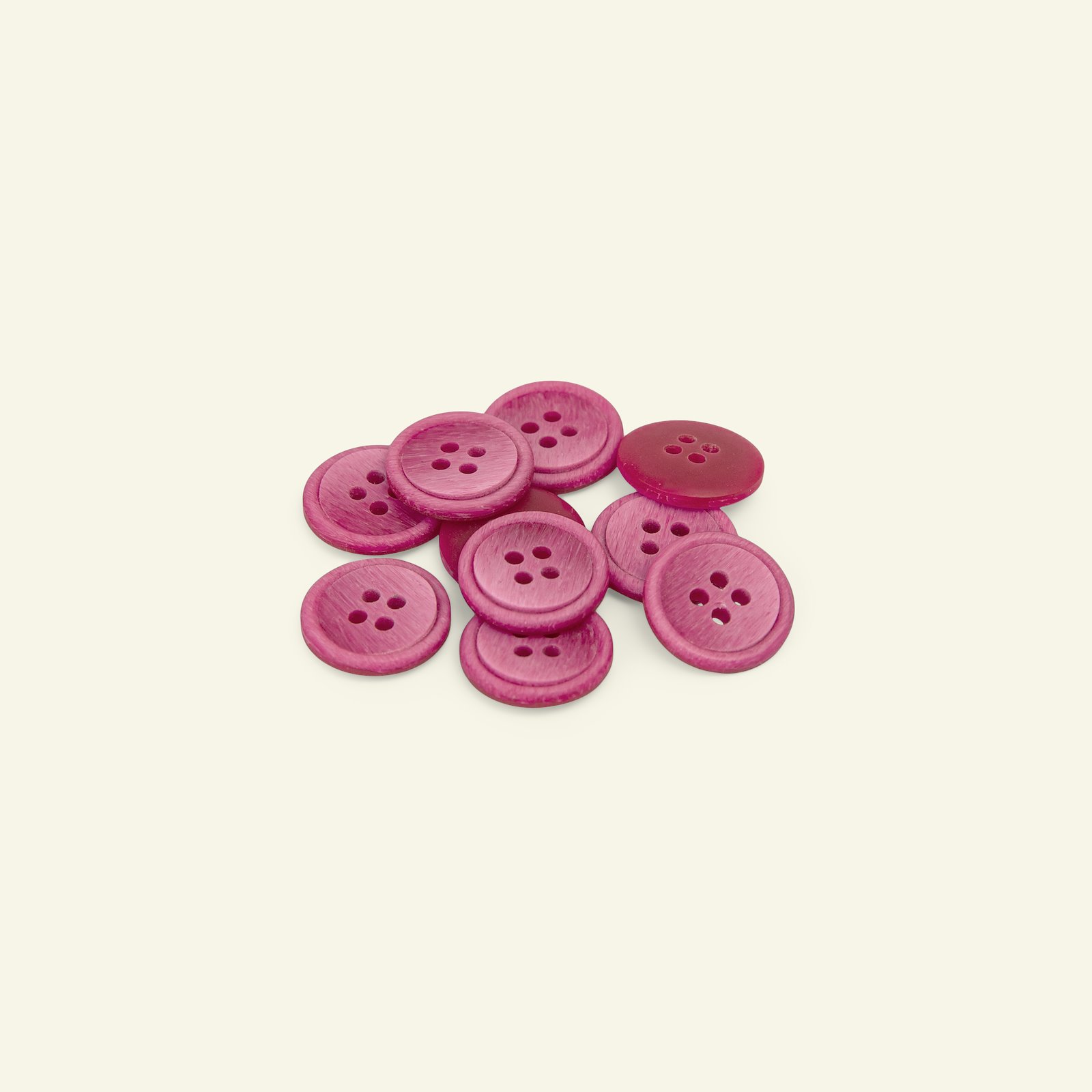 Button 4-holes w/rim 15mm pink 10pcs 33456_pack