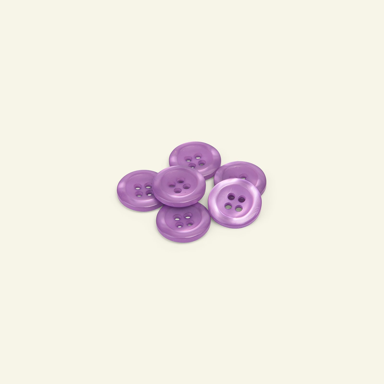 Button 4-holes w/rim 15mm purple 6pcs 33350_pack