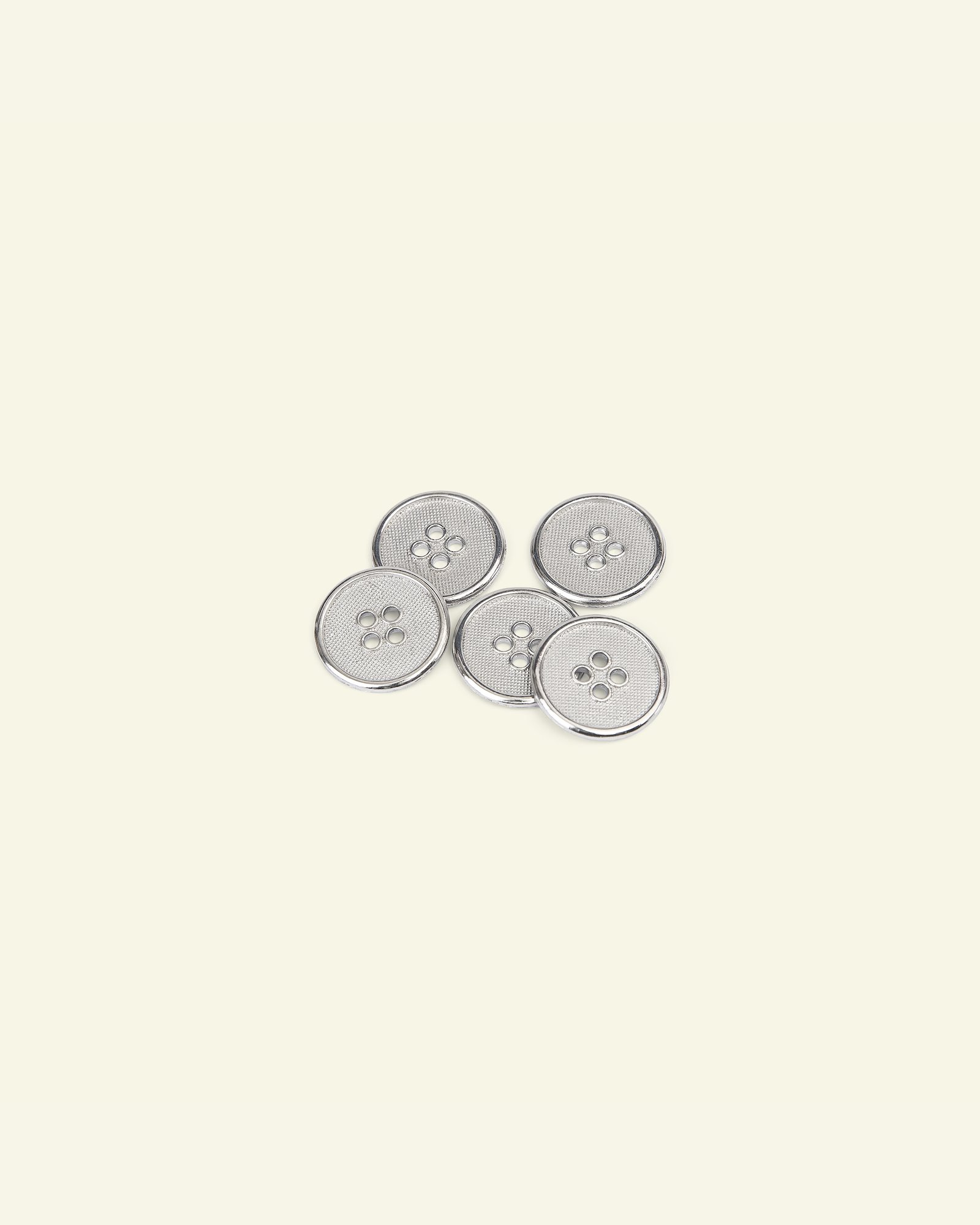 Button 4-holes w/rim 15mm silver 5pcs 33606_pack