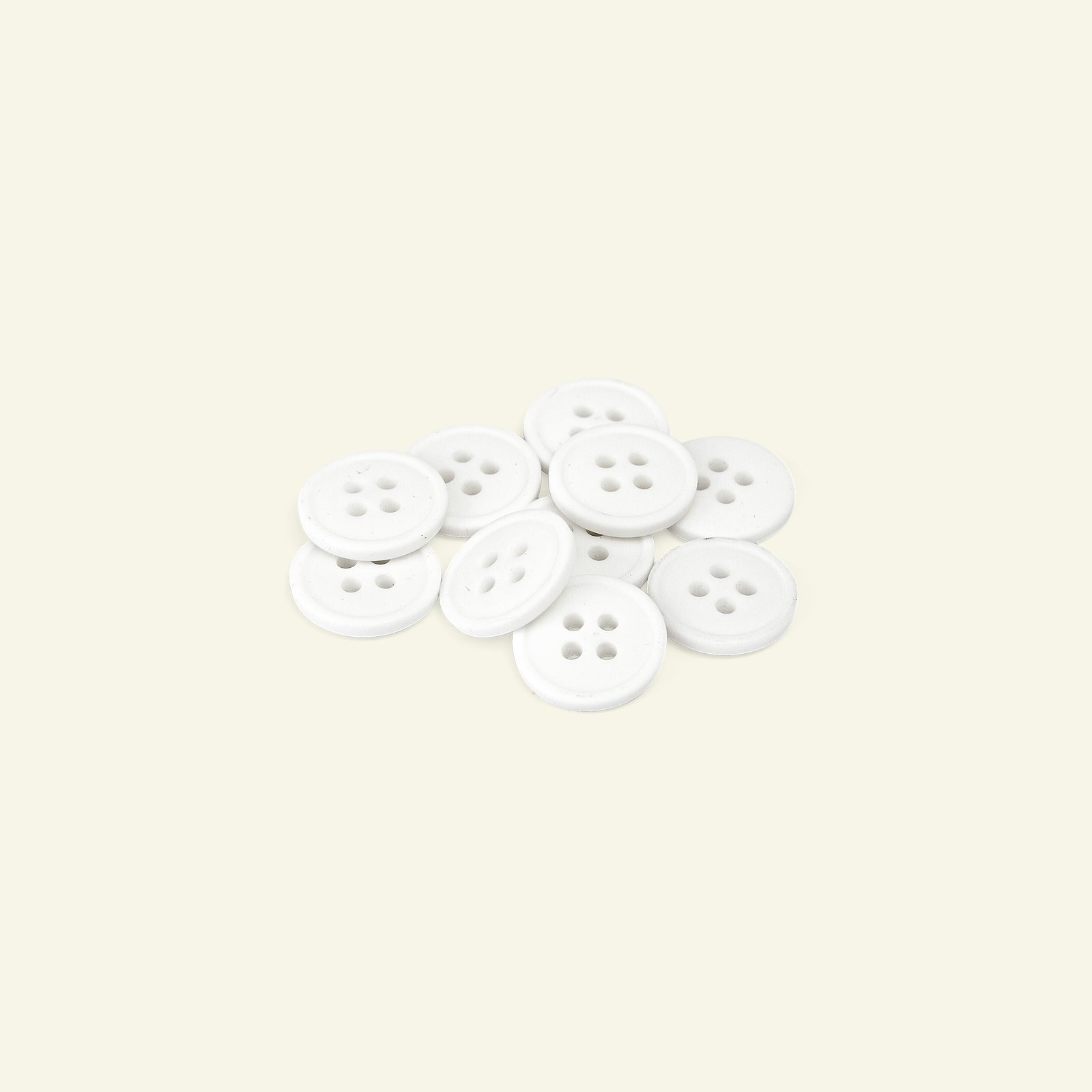Button 4-holes w/rim 15mm white 10pcs 33451_pack