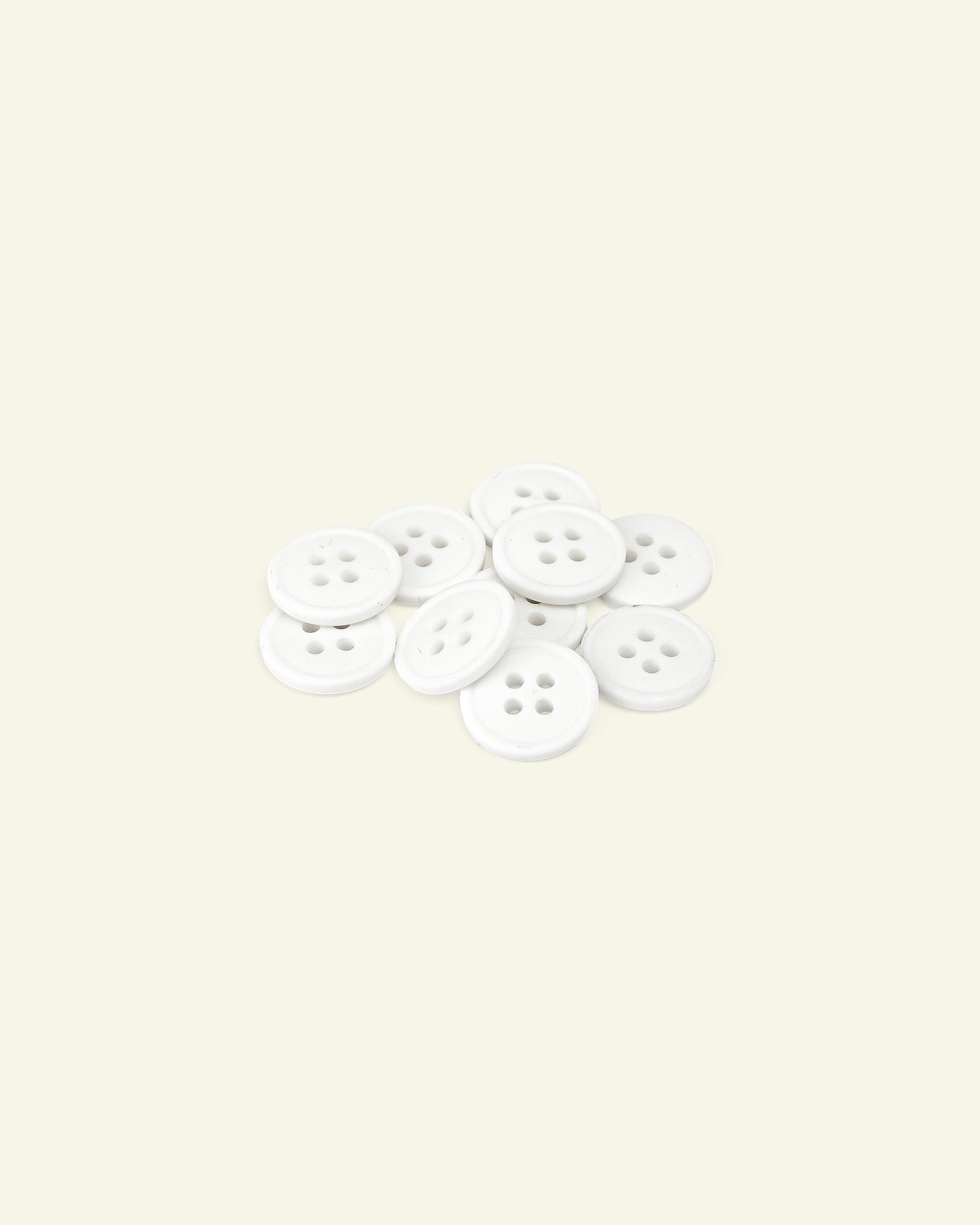 Button 4-holes w/rim 15mm white 10pcs 33451_pack