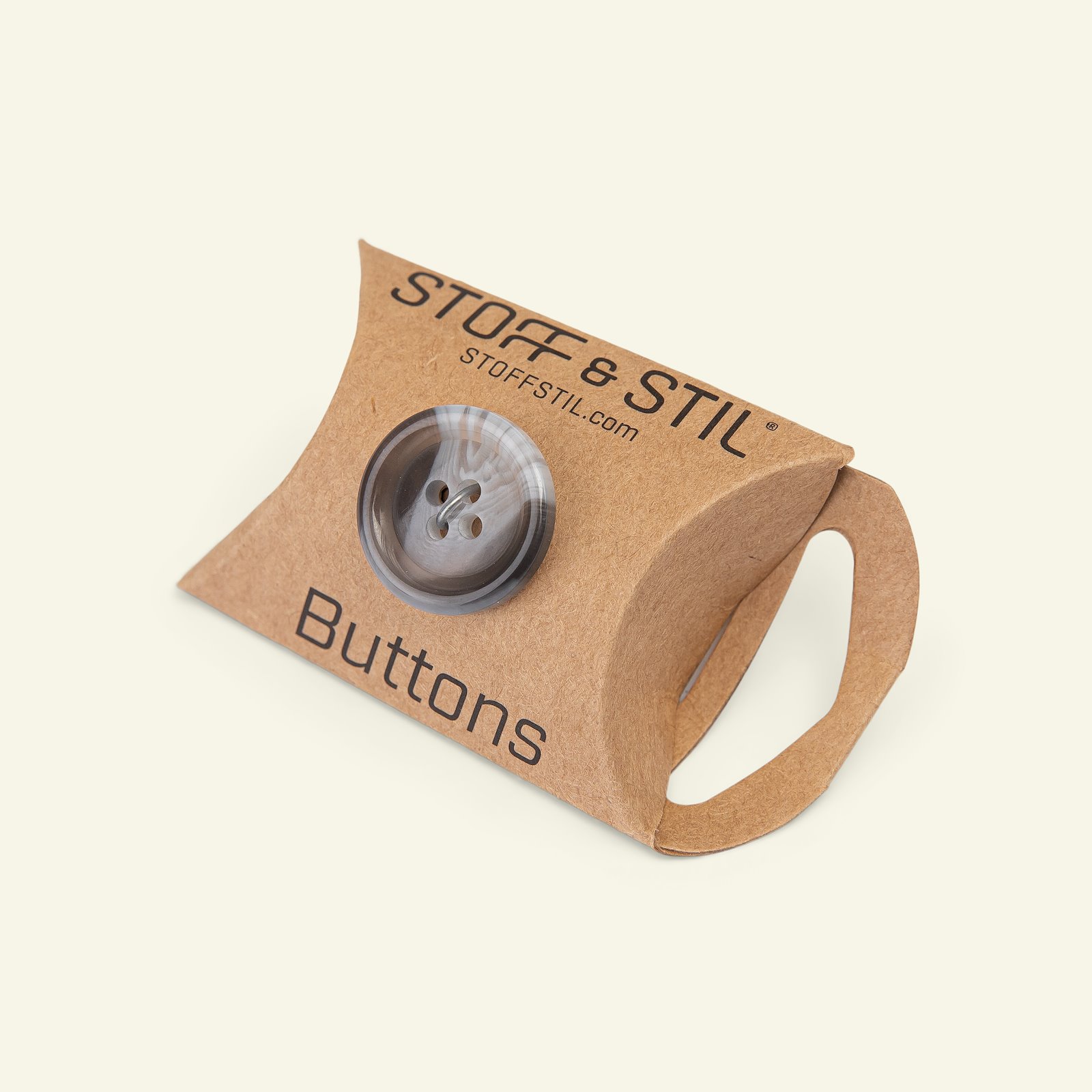 Button 4-holes w/rim 20mm grey 6pcs 33165_pack_b