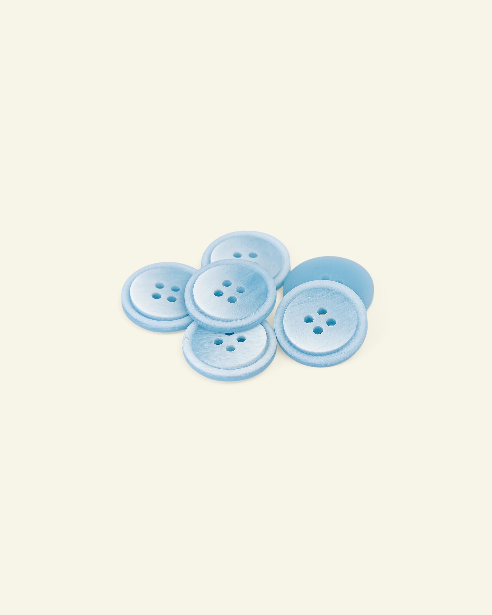 Button 4-holes w/rim 20mm lt. blue 6pcs 33464_pack