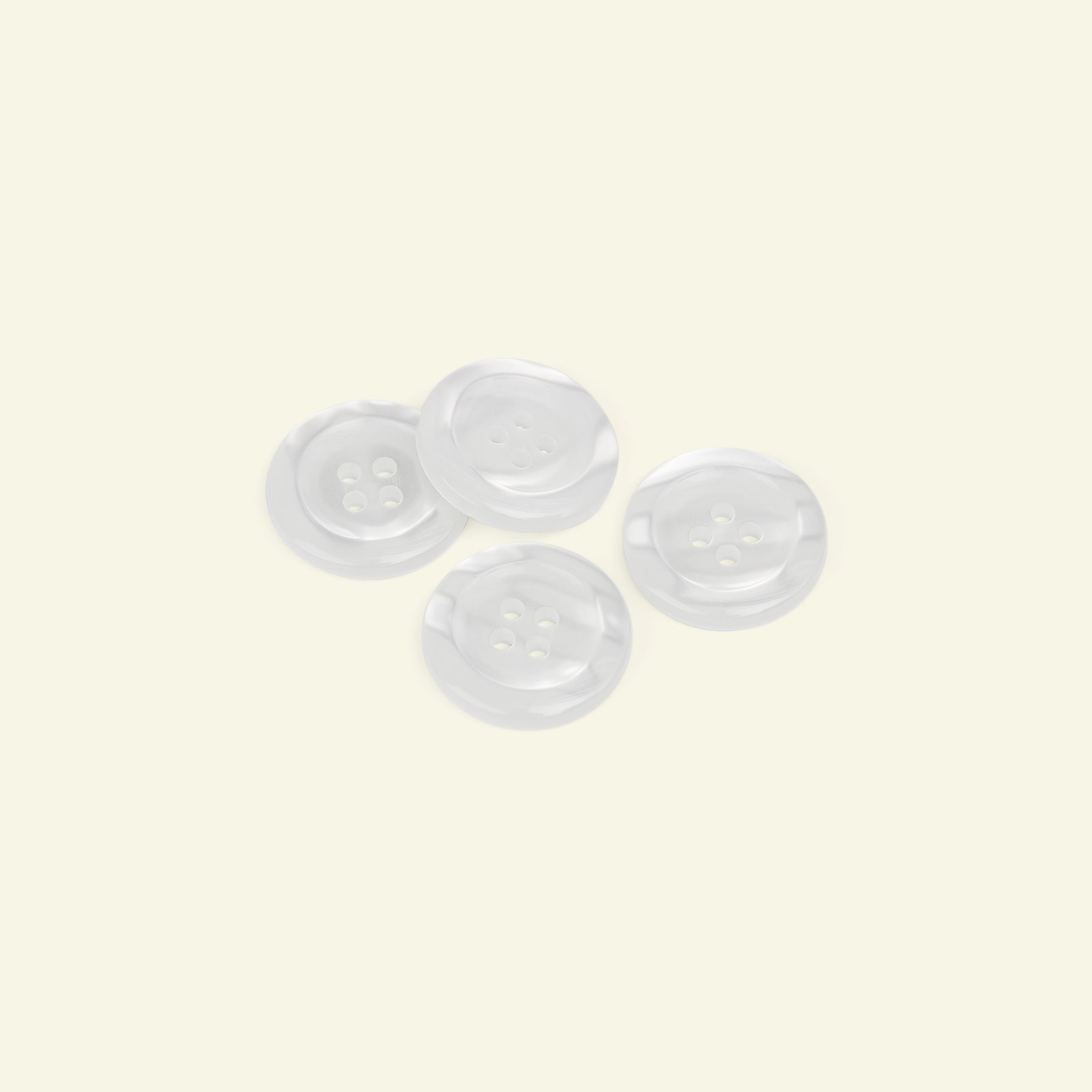 Button 4-holes w/rim 20mm white 4pcs 33030_pack