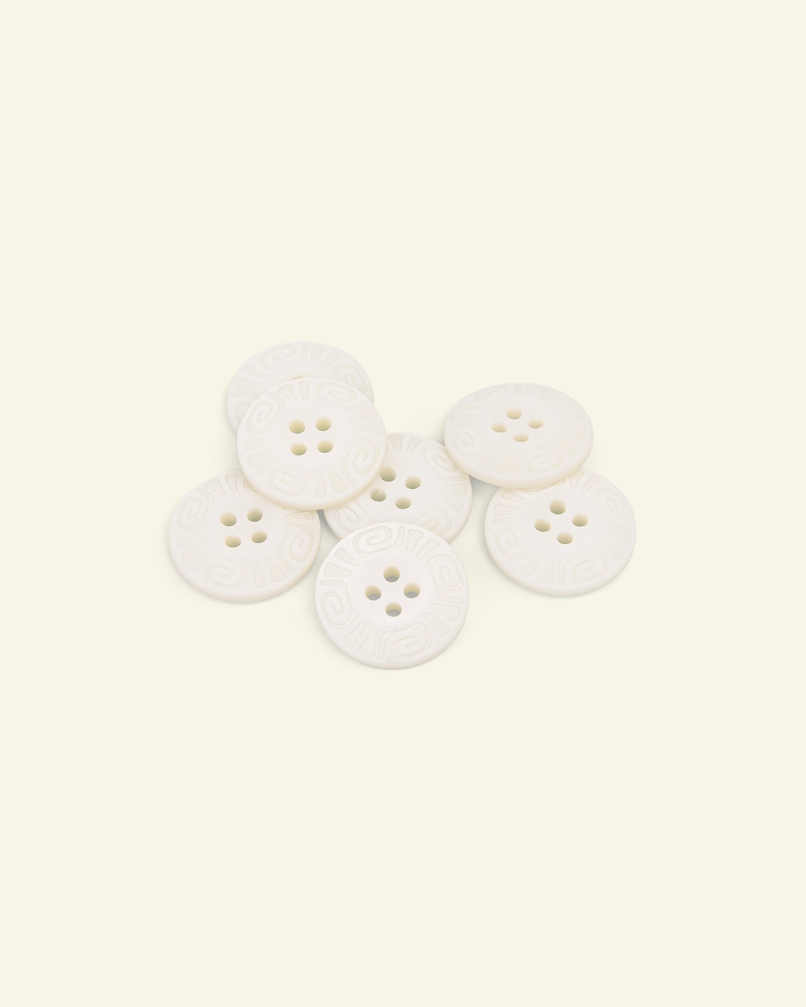 Button 4-holes w/rim 20mm white 7pcs 33102_pack