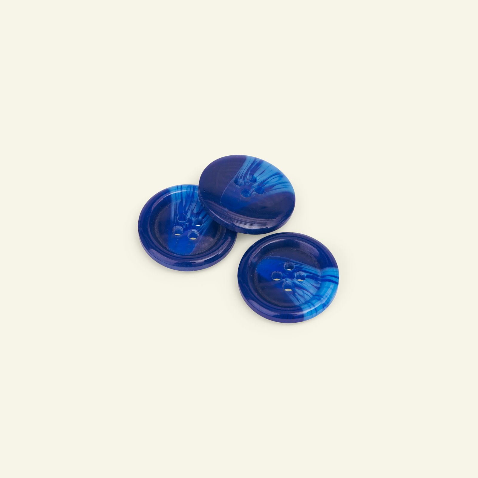 Button 4-holes w/rim 23mm blue 3pcs 33281_pack