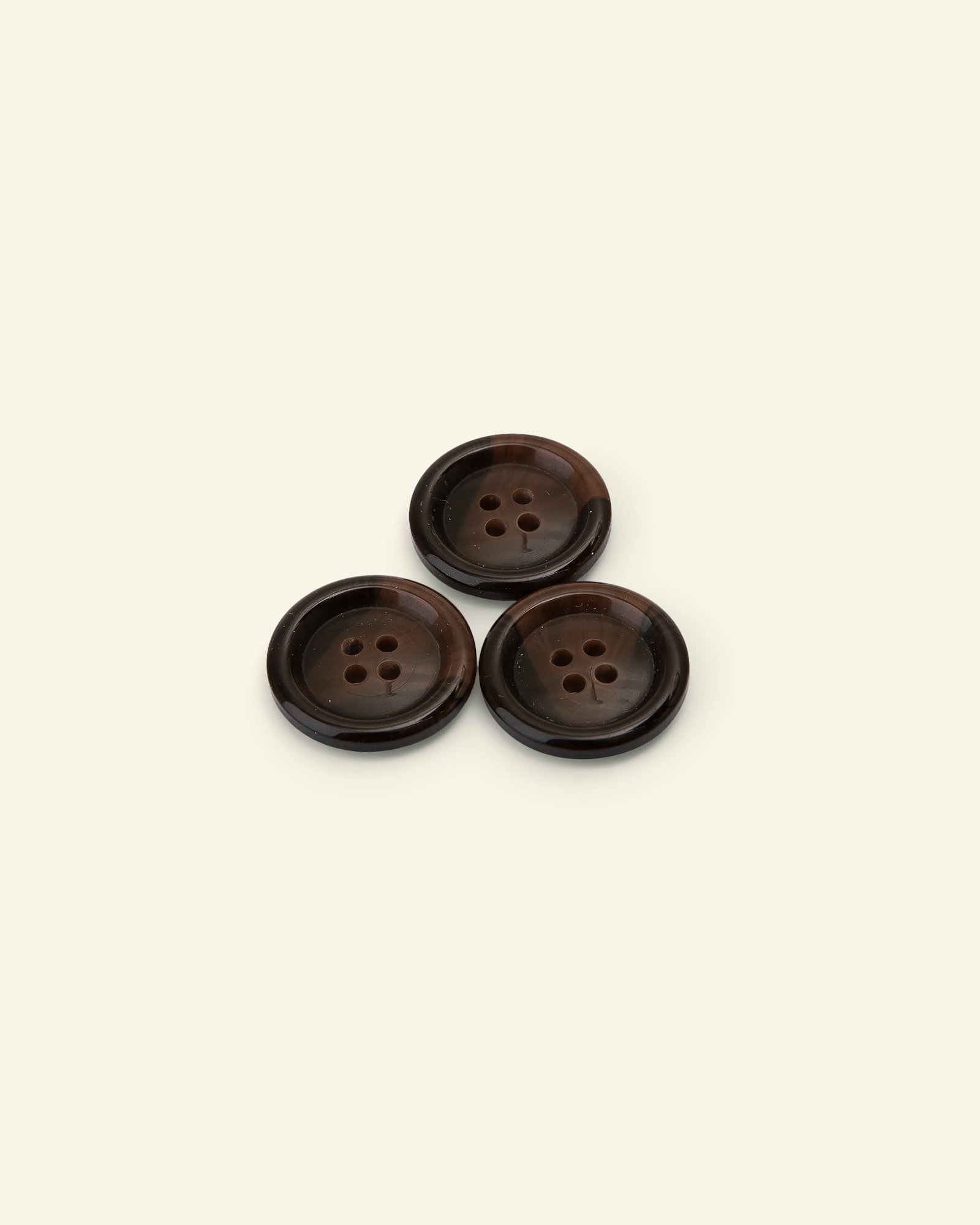 Button 4-holes w/rim 23mm brown 3pcs 33391_pack