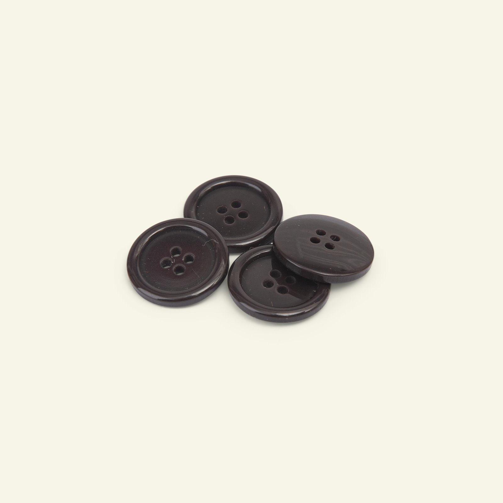 Button 4-holes w/rim 23mm brown 4pcs 33346_pack
