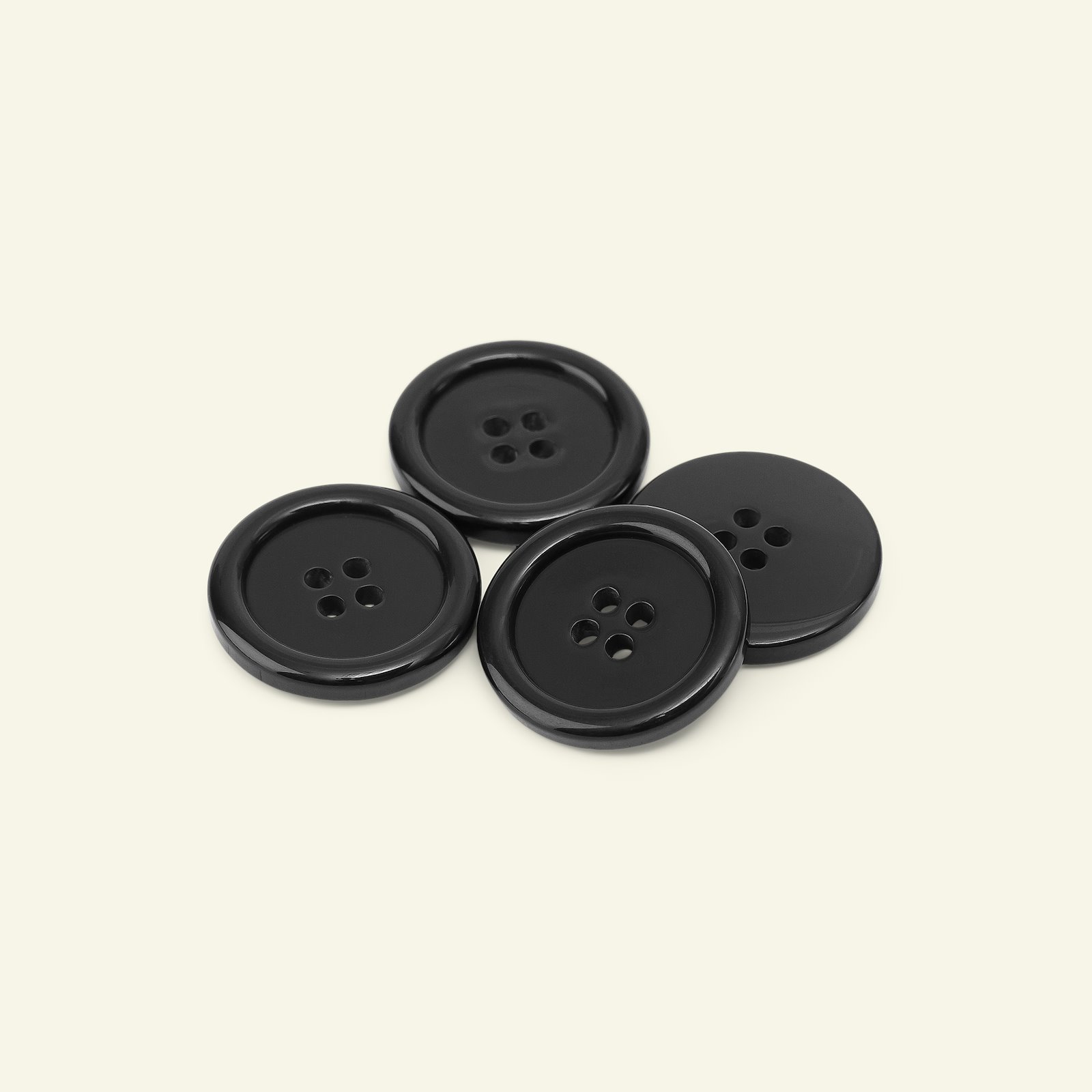 Button 4-holes w/rim 27mm black 4pcs 33127_pack