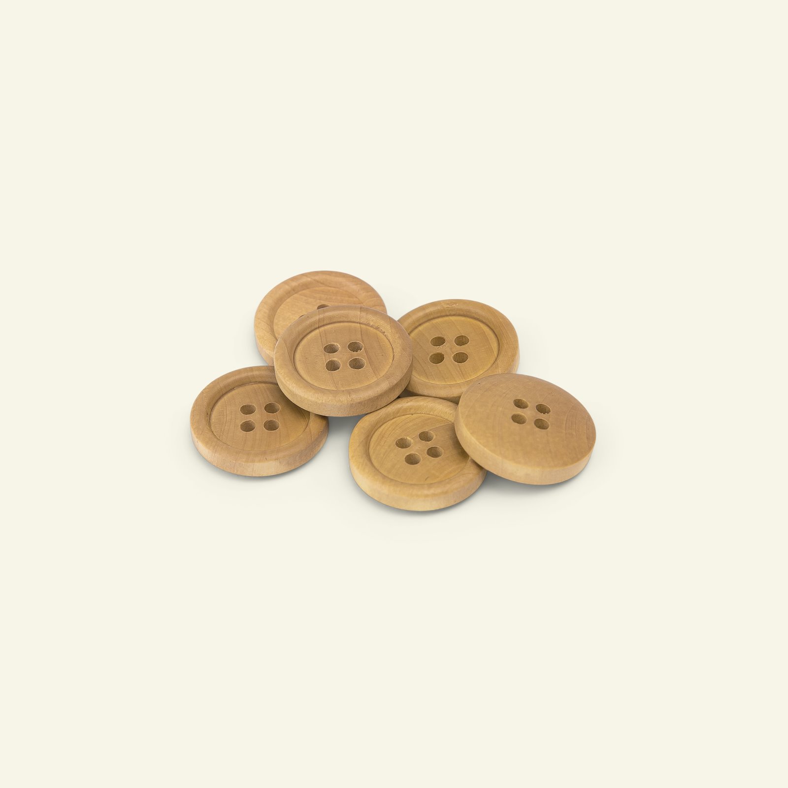 Button 4-holes wood w/rim 20mm 6pcs 33503_pack