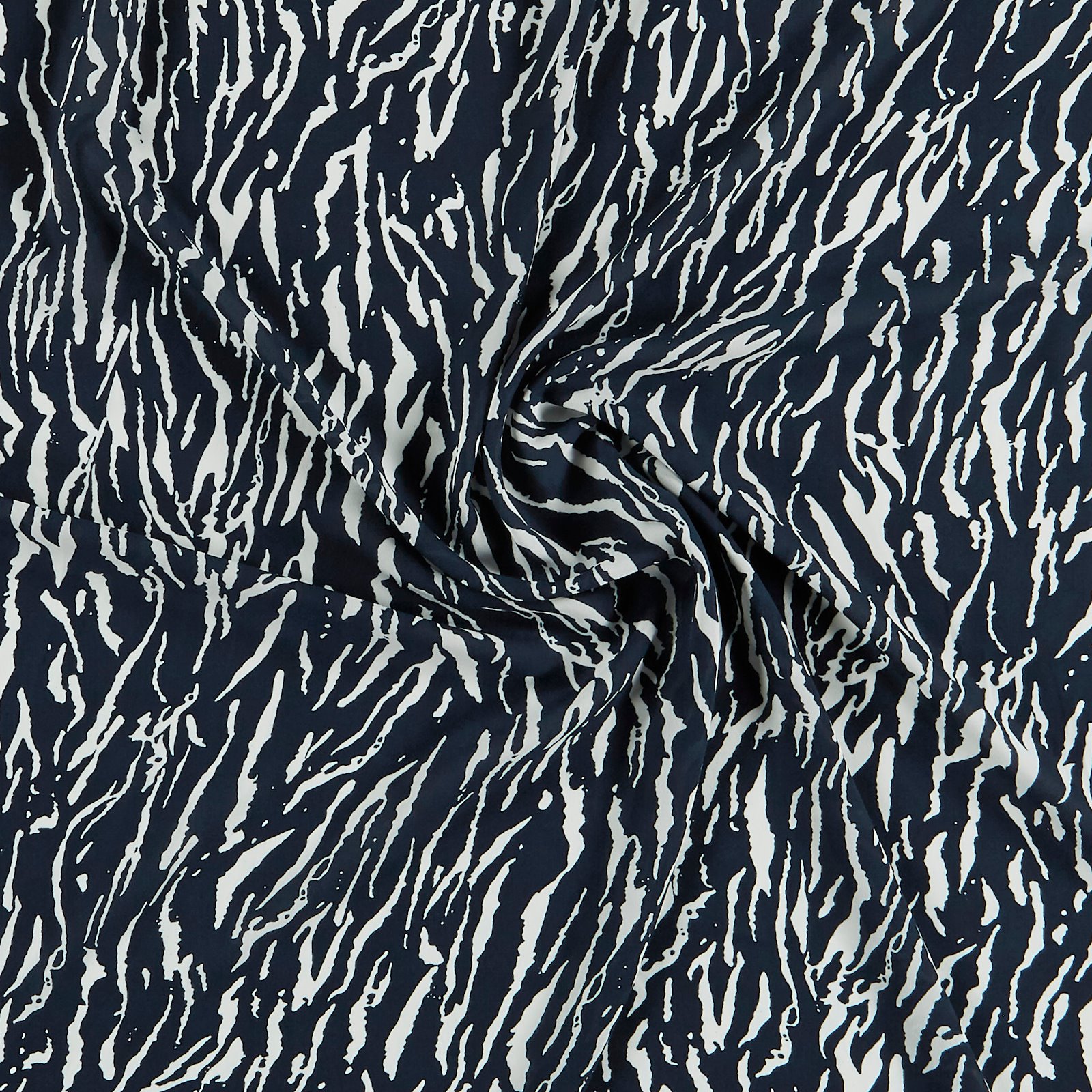 Chiffon dunkelblau/weiß Zebraprint 631302_pack