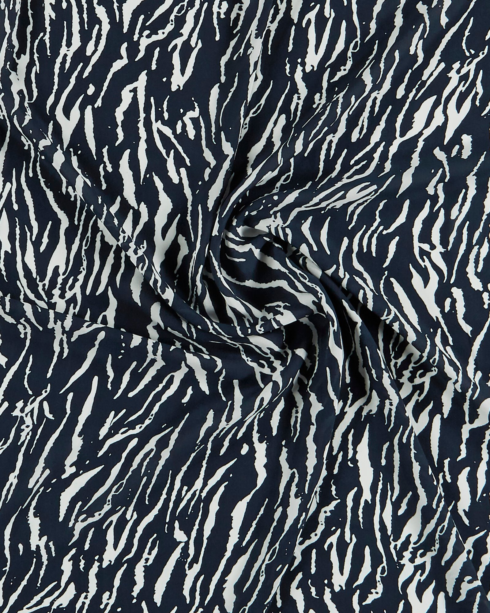 Chiffon dunkelblau/weiß Zebraprint 631302_pack
