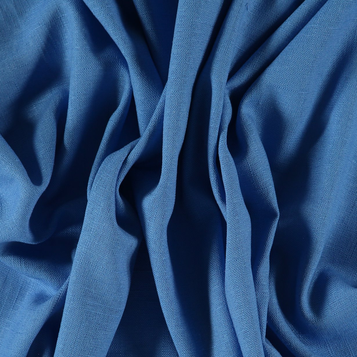 Coarse linen/viscose light cobalt blue