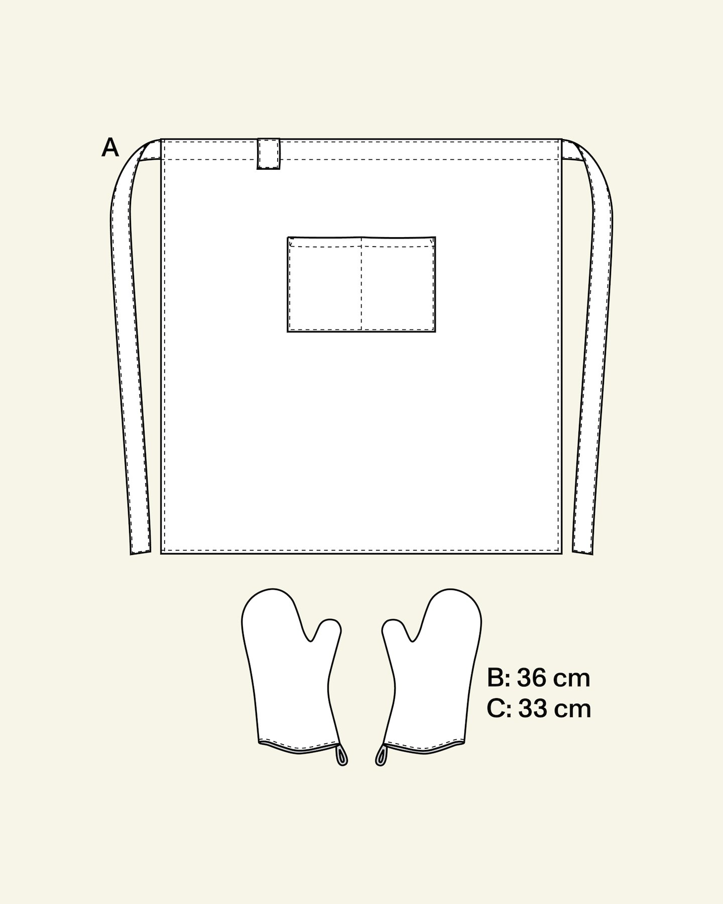 Cooks apron and over glove 9032200_pack