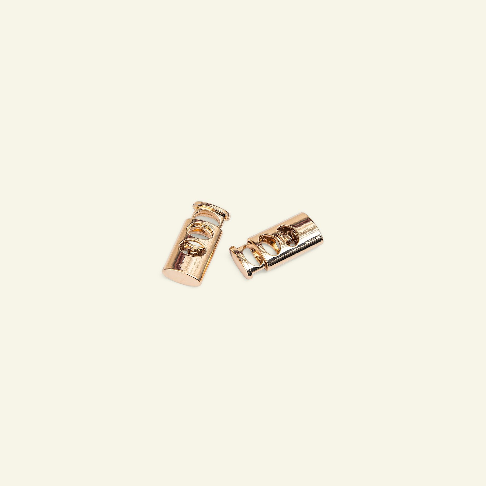 Cord lock double 28x13mm gold col. 2pcs 43731_pack