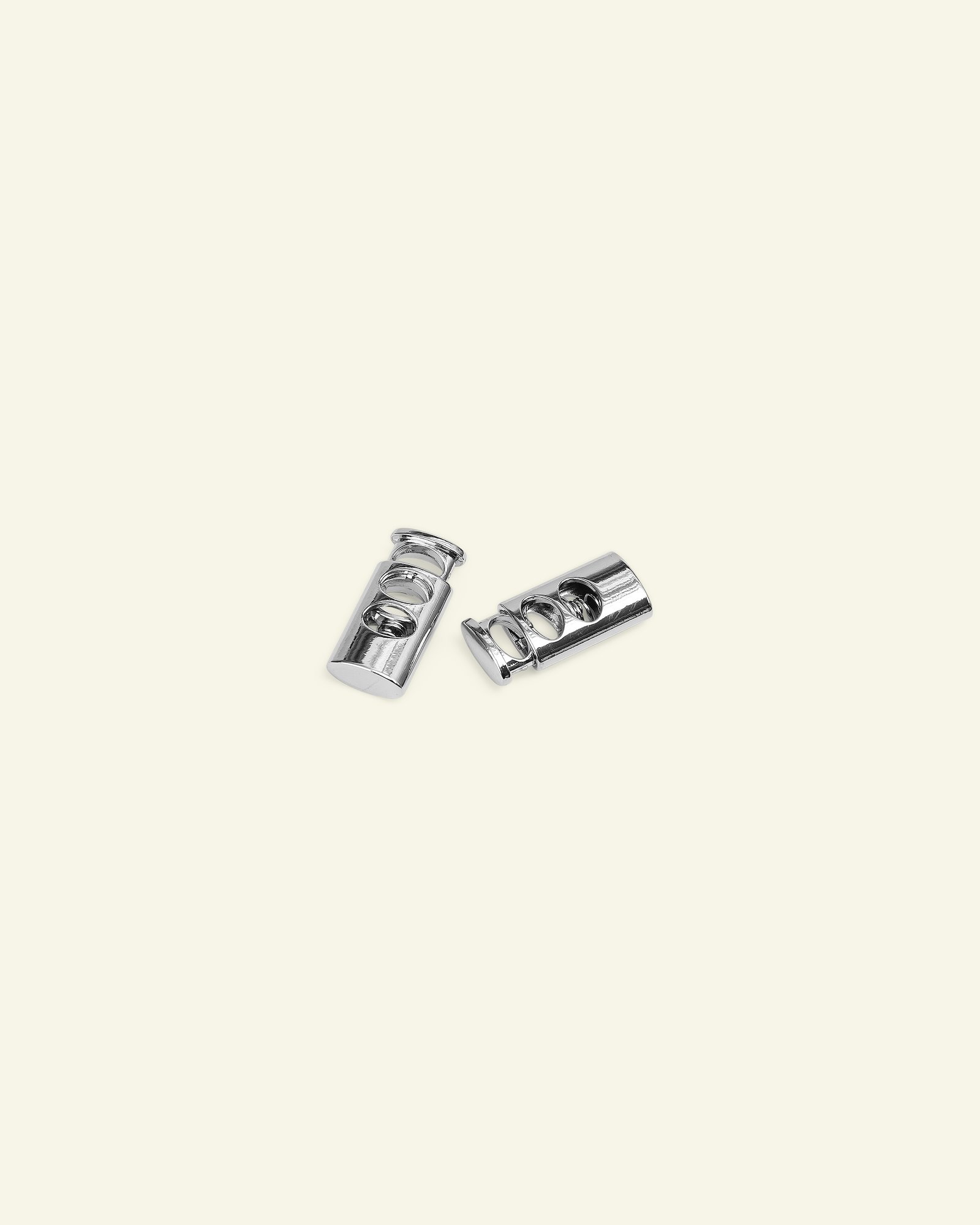 Cord lock double 28x13mm silver col. 2pc 43729_pack