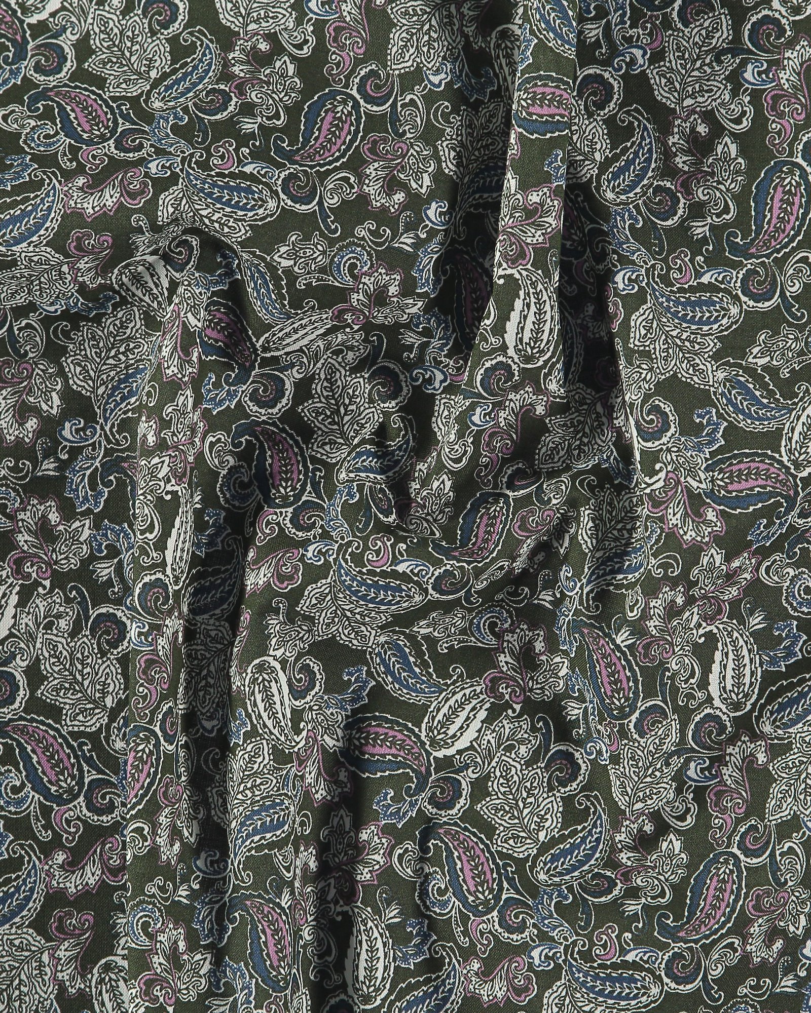 Cotton army green w paisley pattern 852415_pack