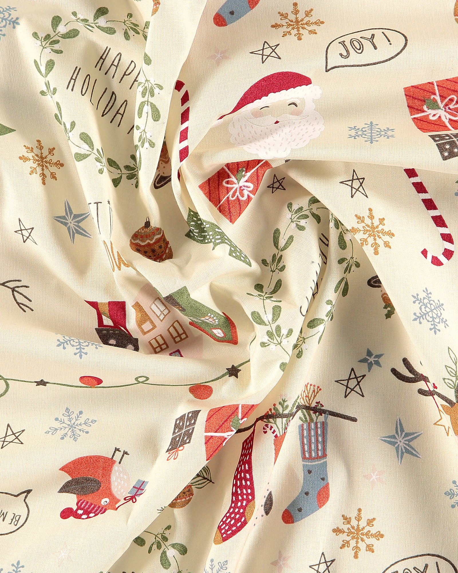 Cotton beige with christmas pattern 790138_pack