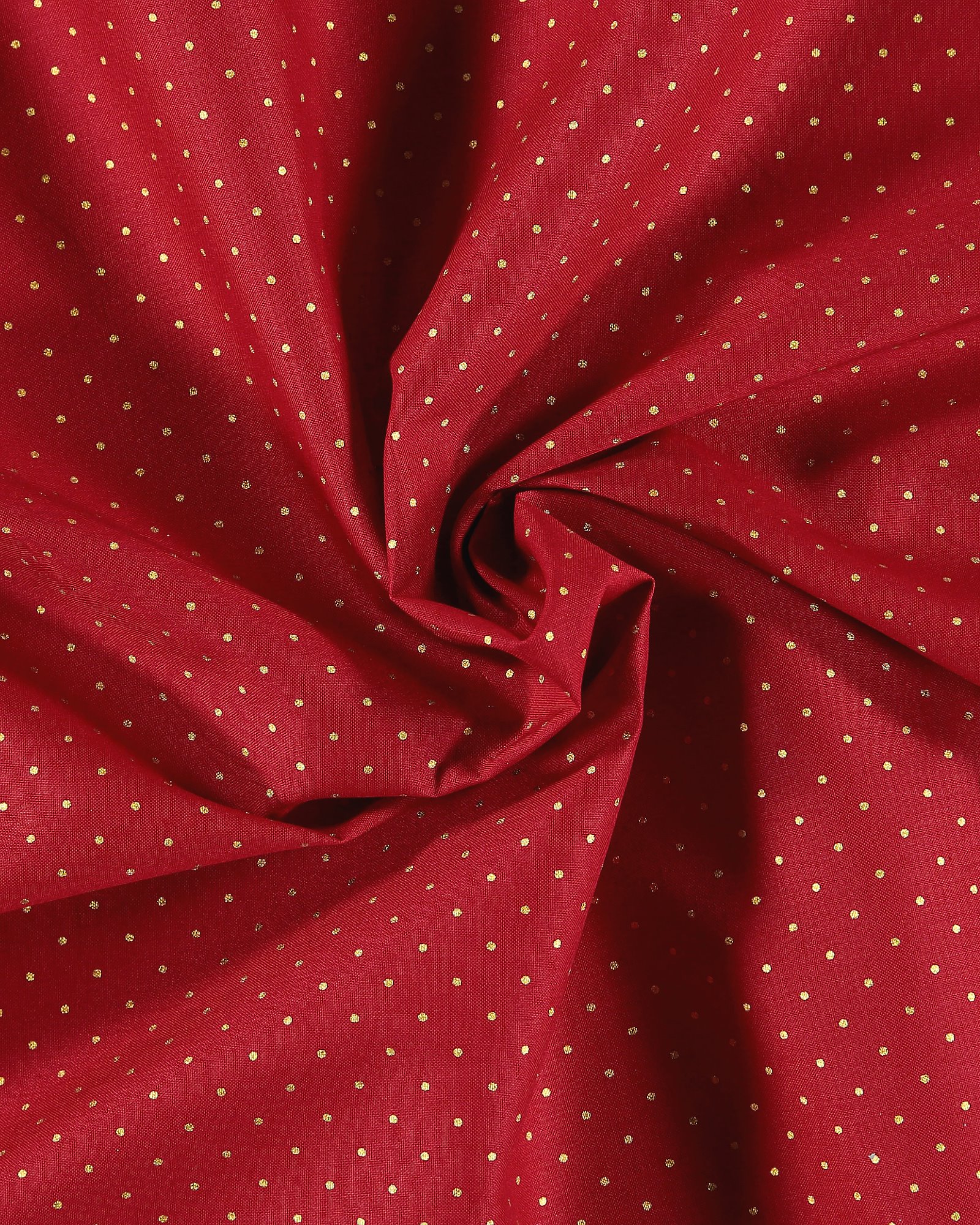Cotton christmas red with gold dots 852351_pack