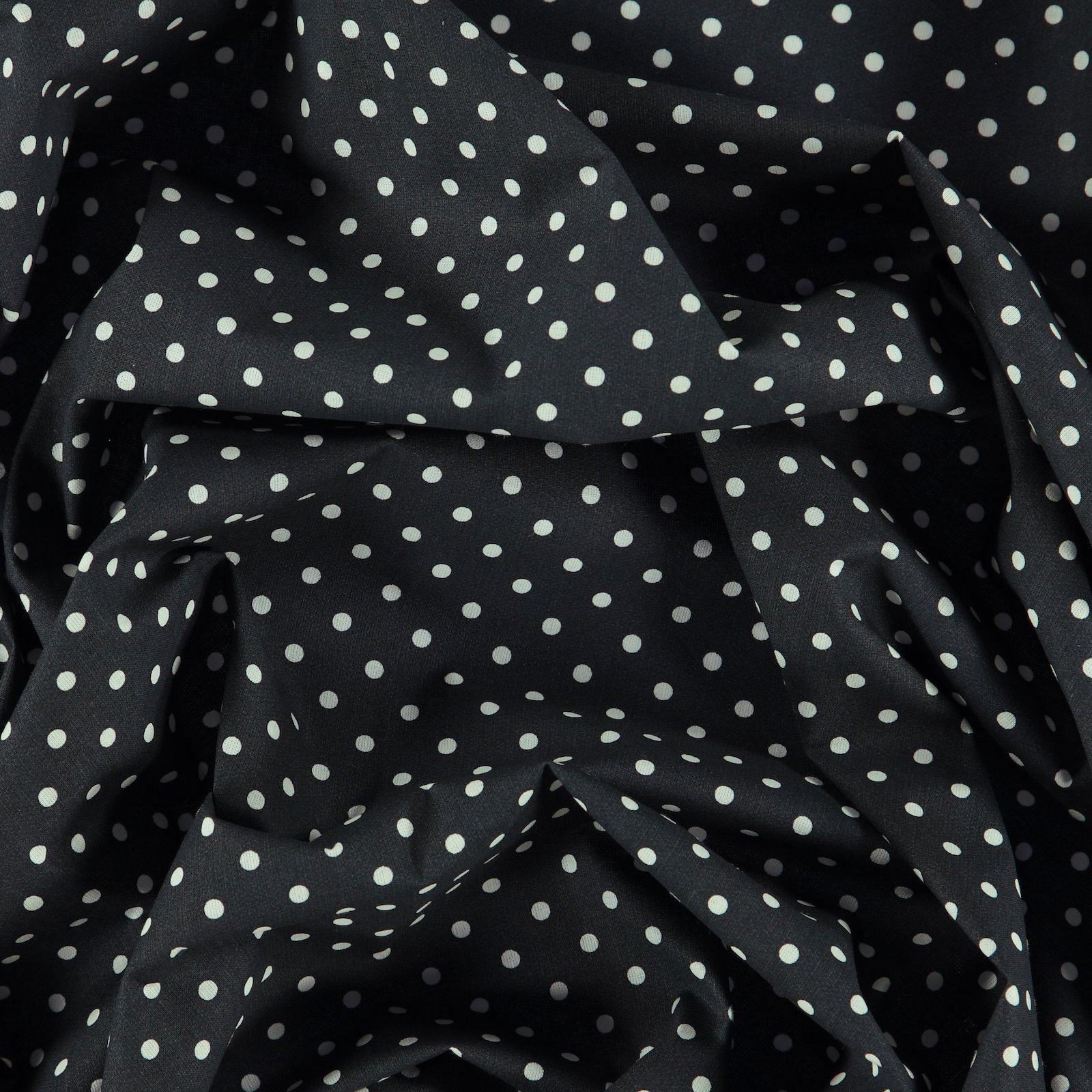 Cotton dark blue with white dots 790125_pack