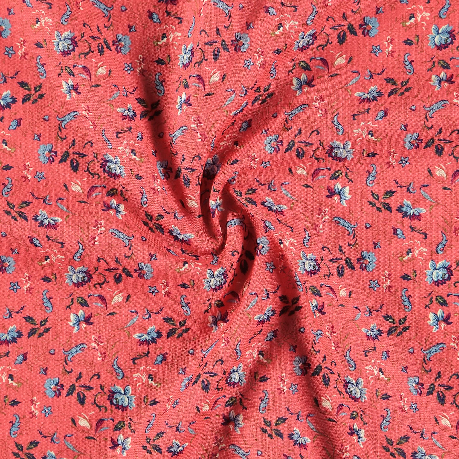Cotton dark dusty pink with flowers 852457_pack