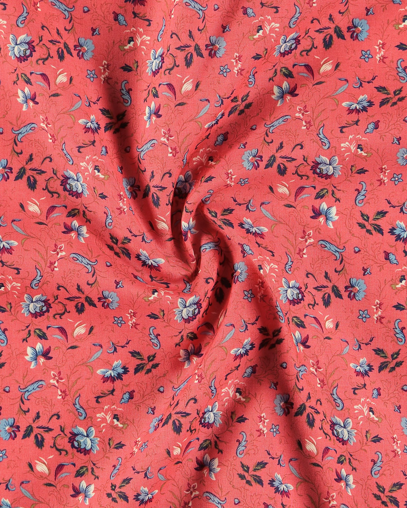 Cotton dark dusty pink with flowers 852457_pack