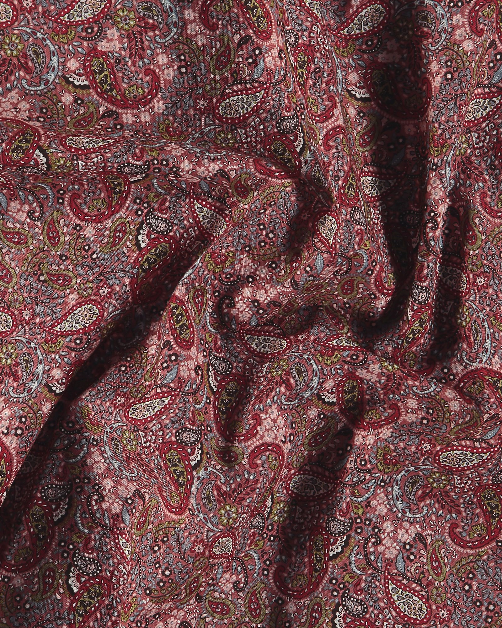 Cotton dark warm rose with paisley 852404_pack