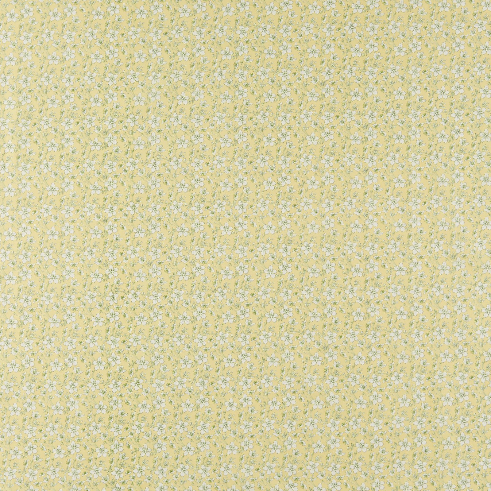 Cotton green outline flowers on yellow 852502_pack_sp