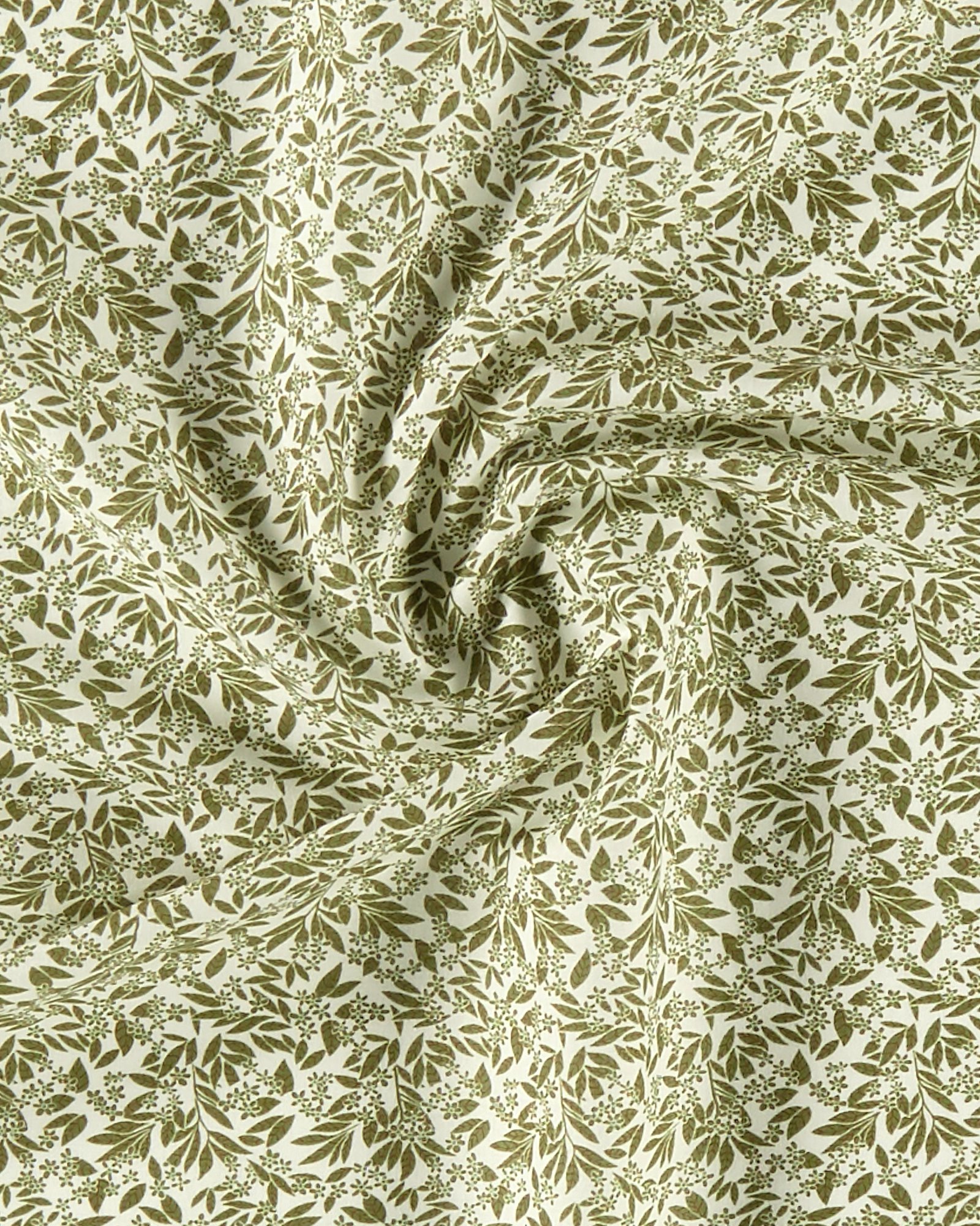 Cotton olive green leaf pattern 852480_pack