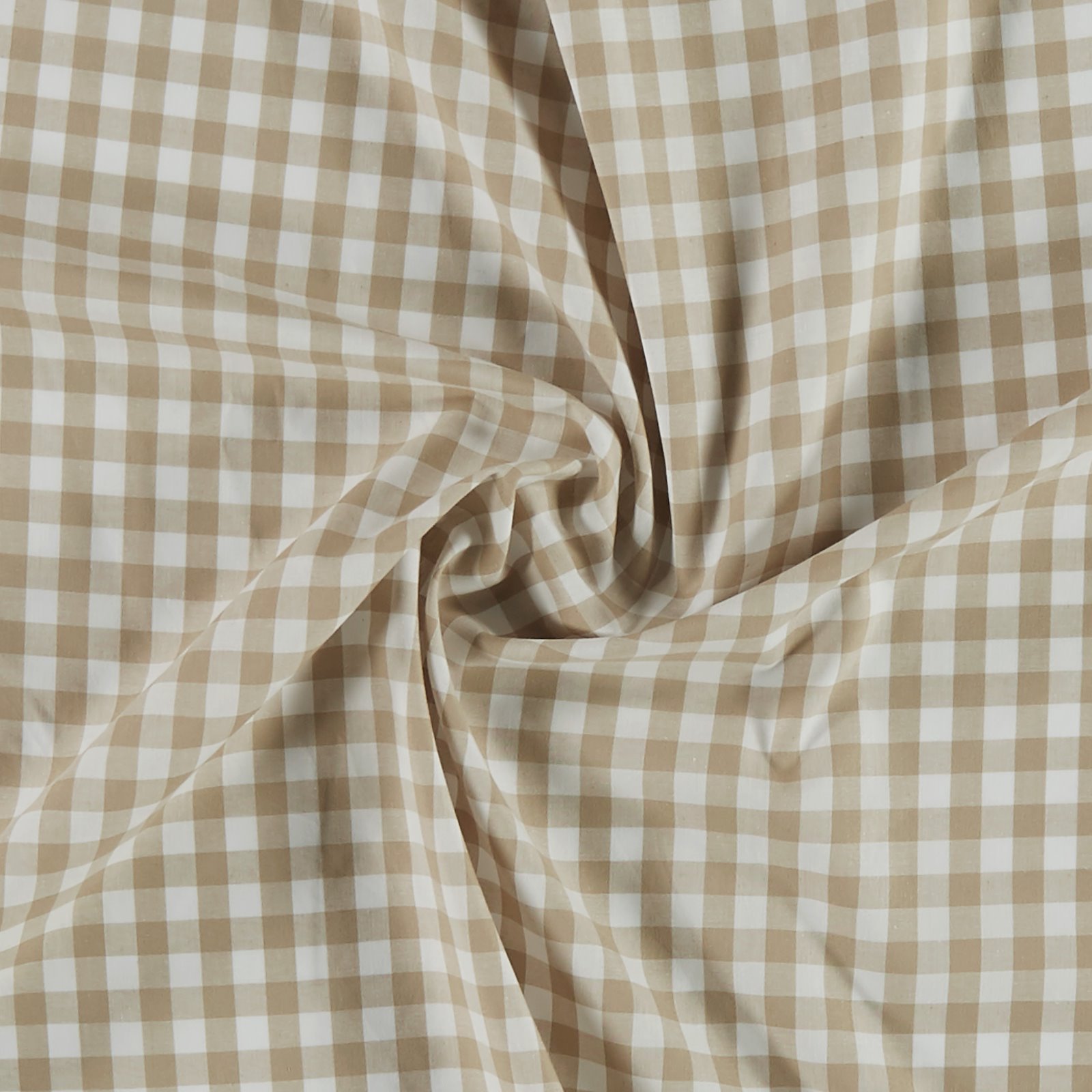 Cotton yarn dyed camel/white check 780884_pack