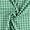 Cotton yarn dyed green/white check