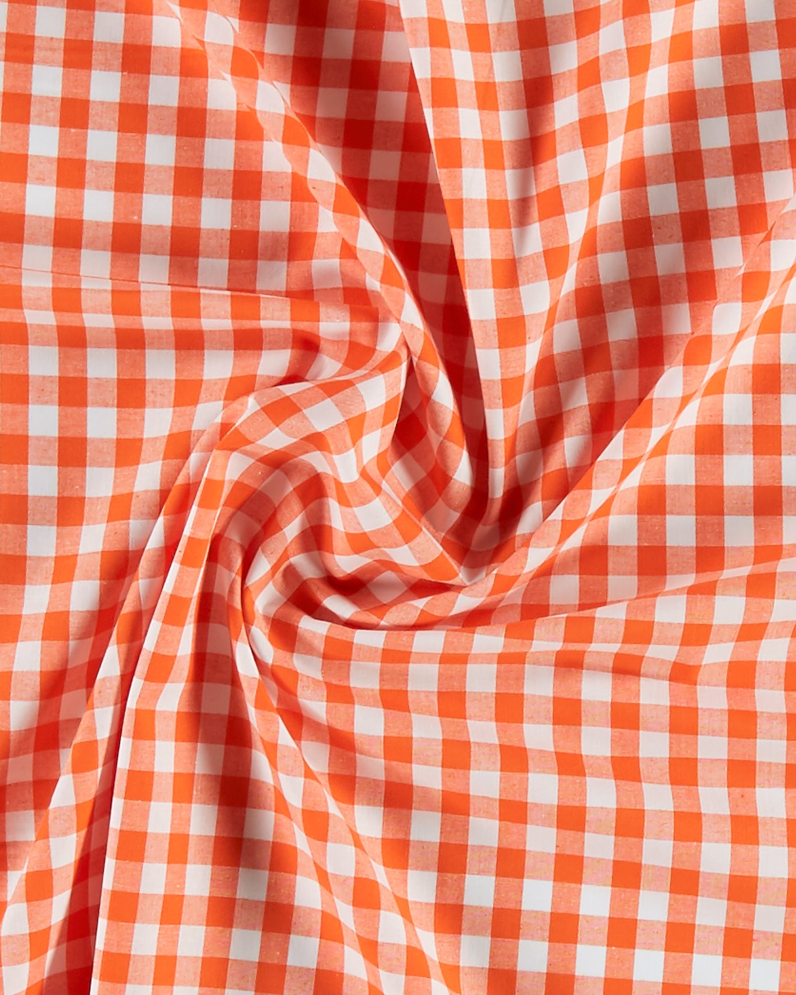 Cotton yarn dyed orange/white check 780889_pack