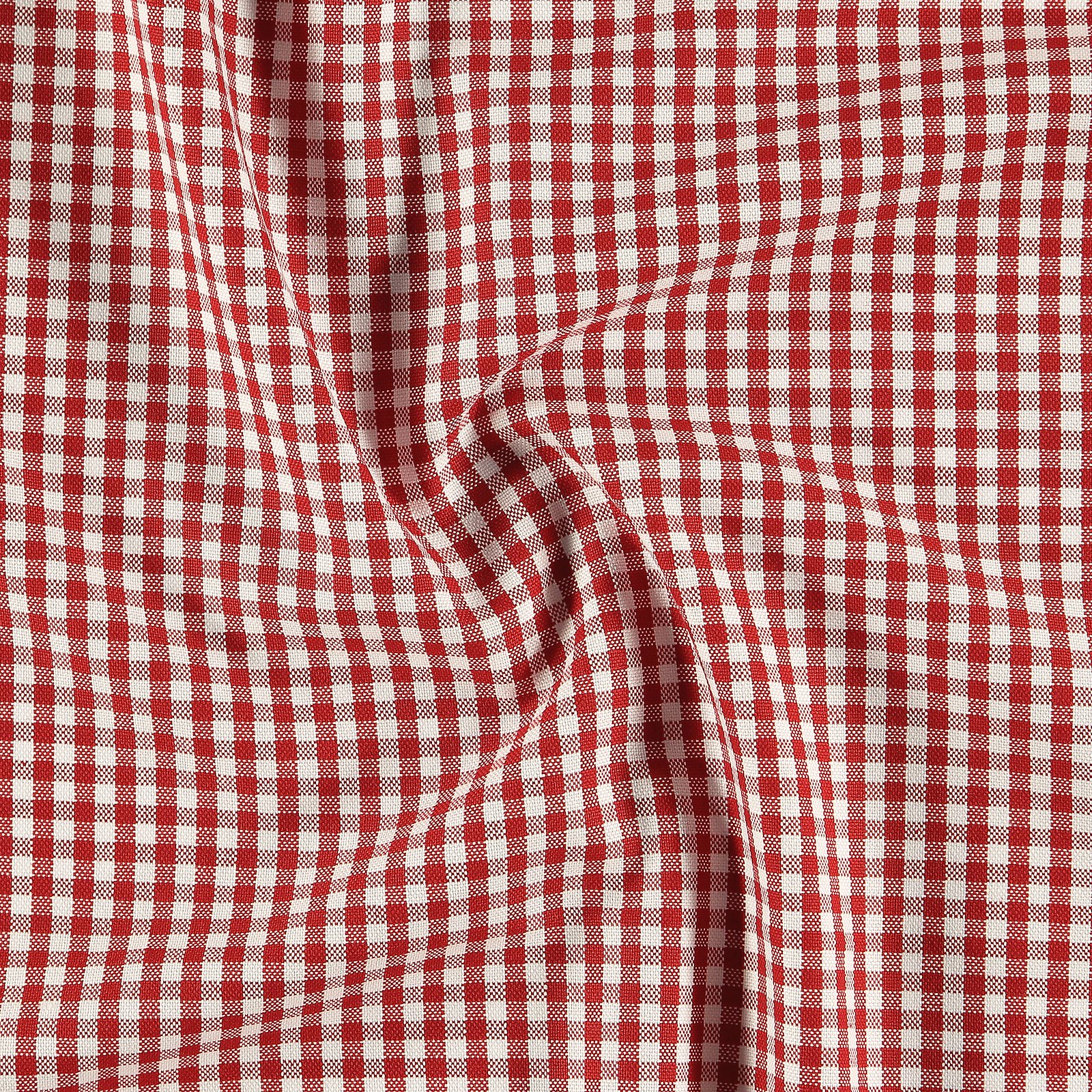 Cotton yarn dyed red/white small check 810091_pack