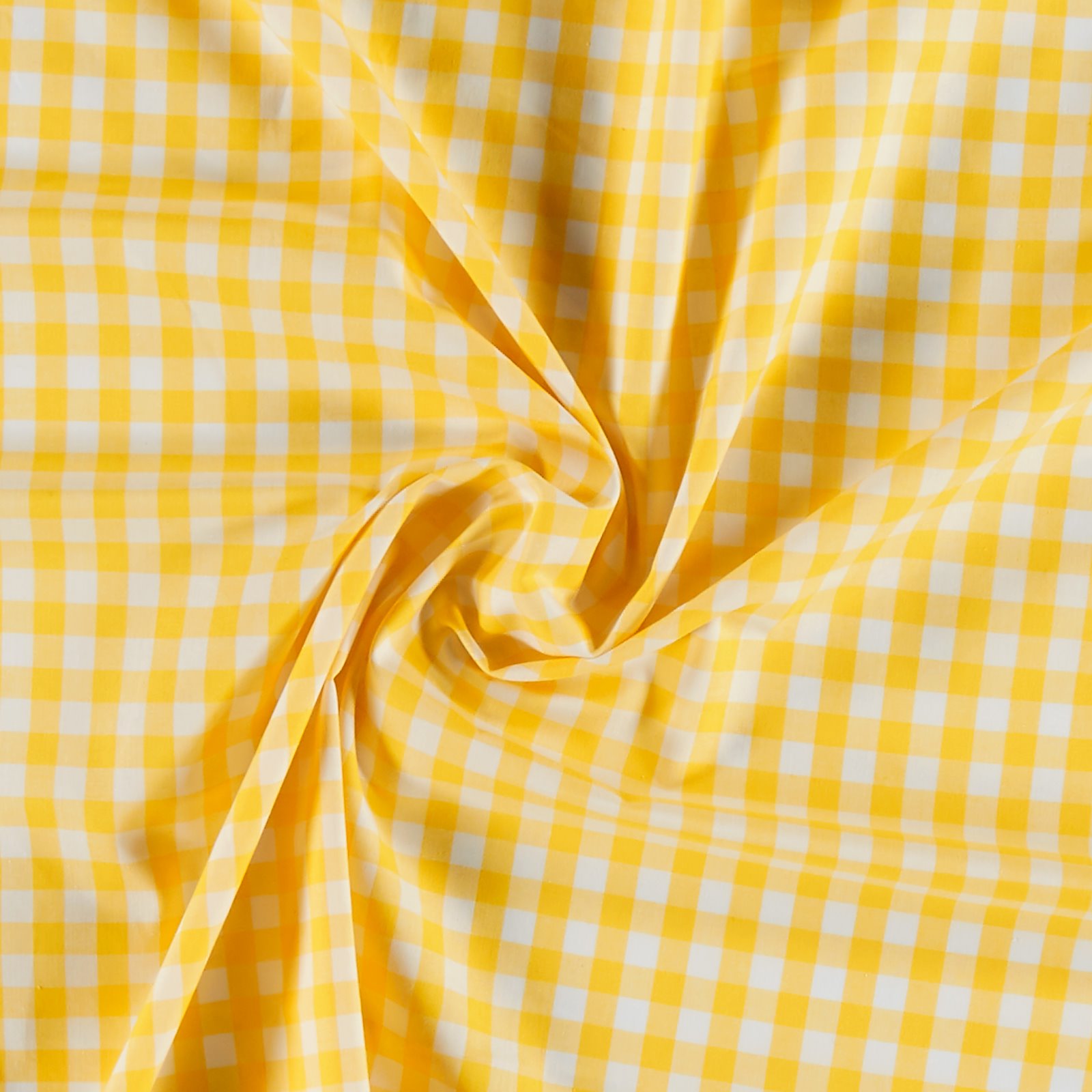 Cotton yarn dyed yellow/white check 780905_pack