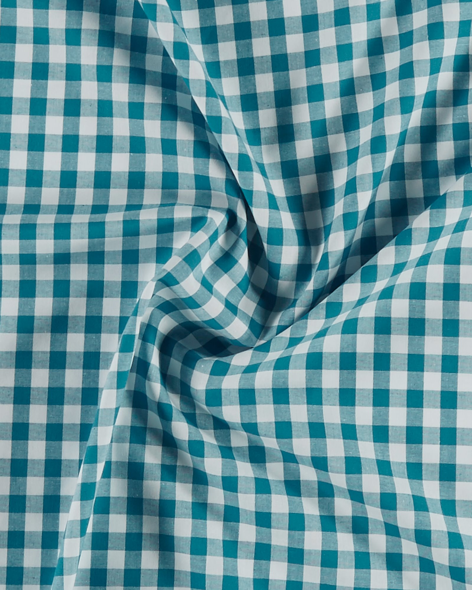 Cotton YD dark turquoise/white check 780907_pack
