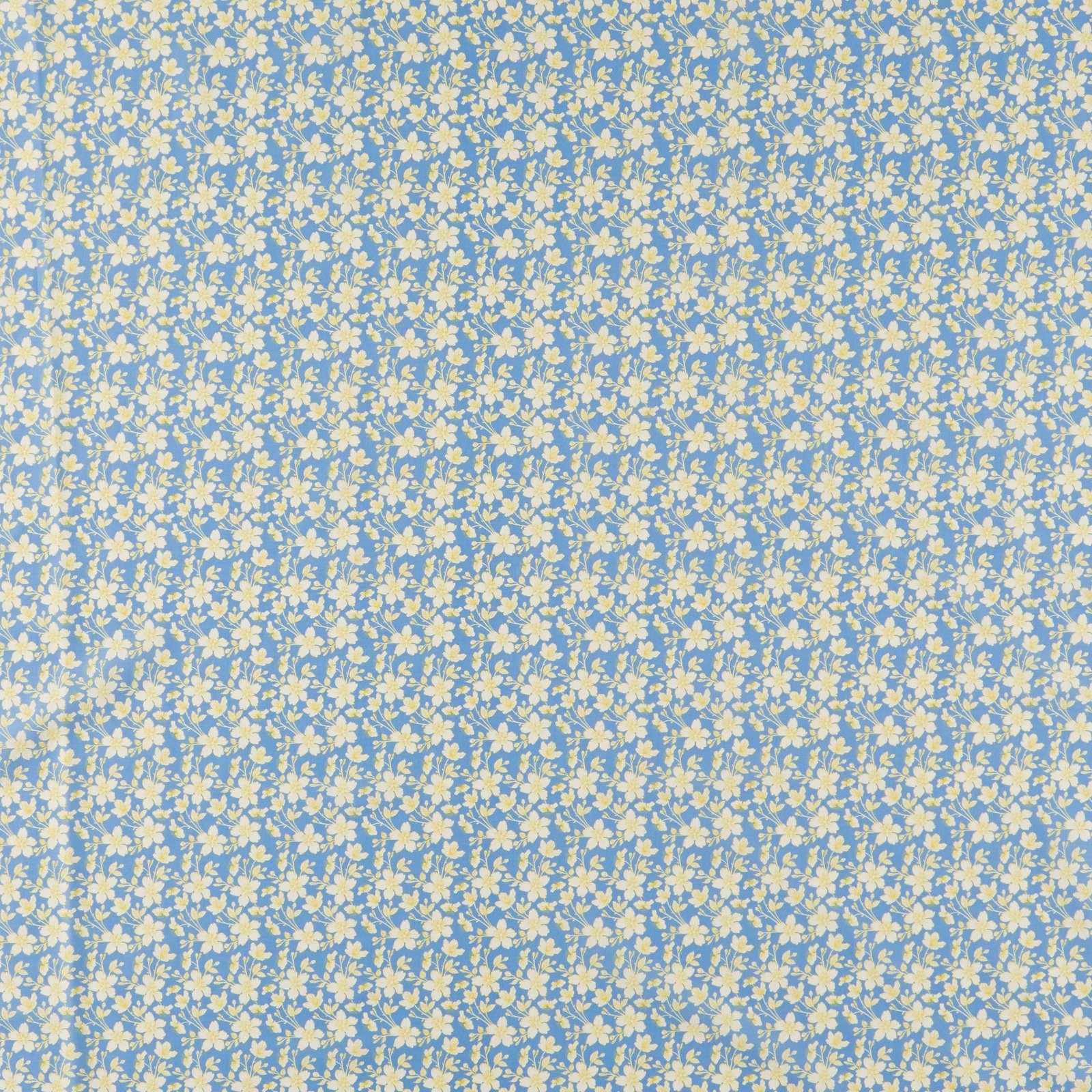 Cotton yellow outline flowers on blue 852501_pack_sp