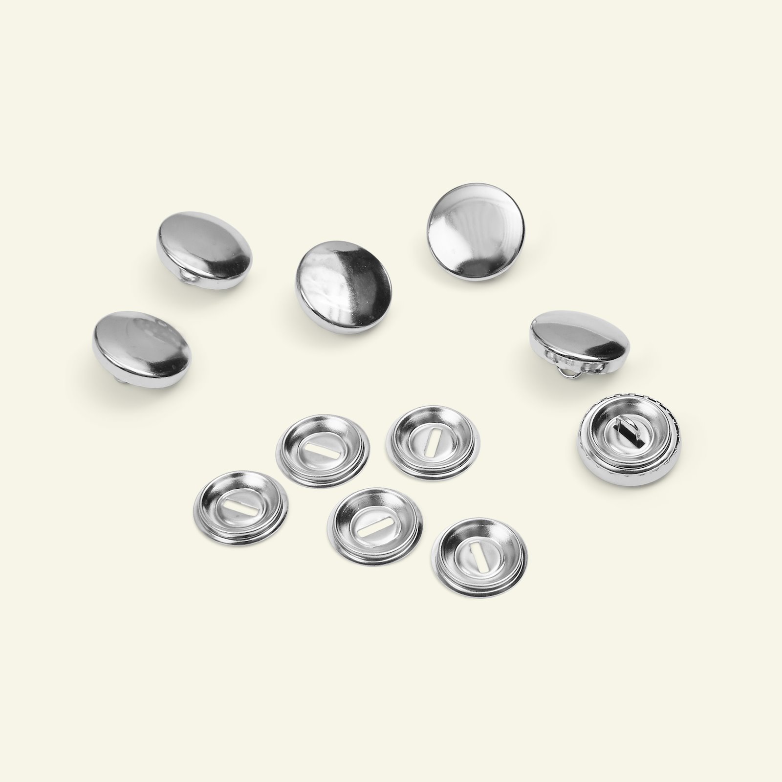 Cover buttons 15mm metal 6pcs 43507_pack