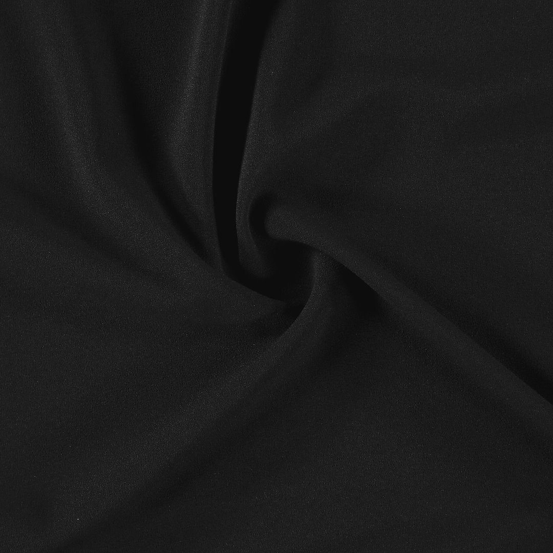 Billede af Crepe georgette med stretch sort