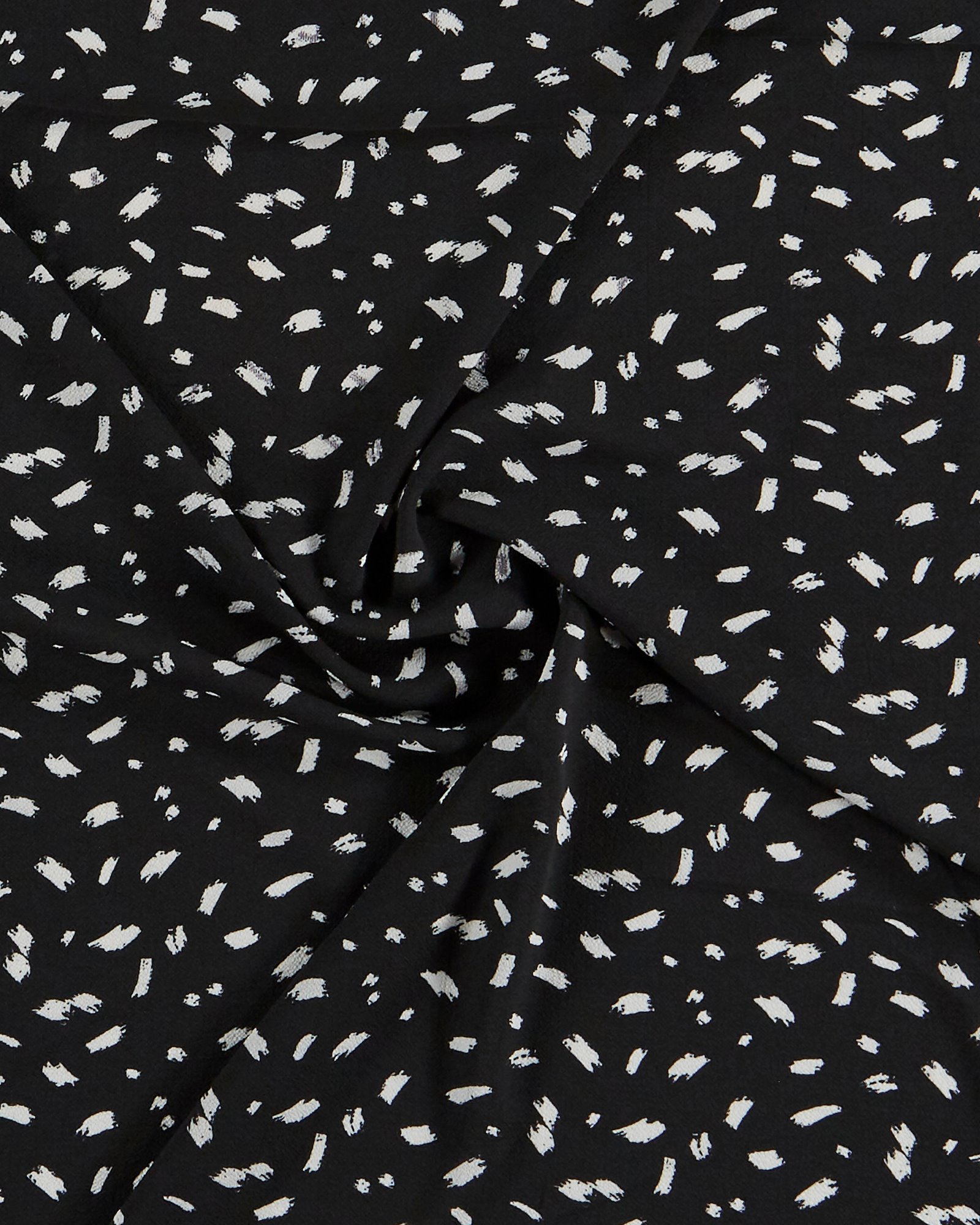 Crepe gewebt schwarz m. weißem Print 560303_pack