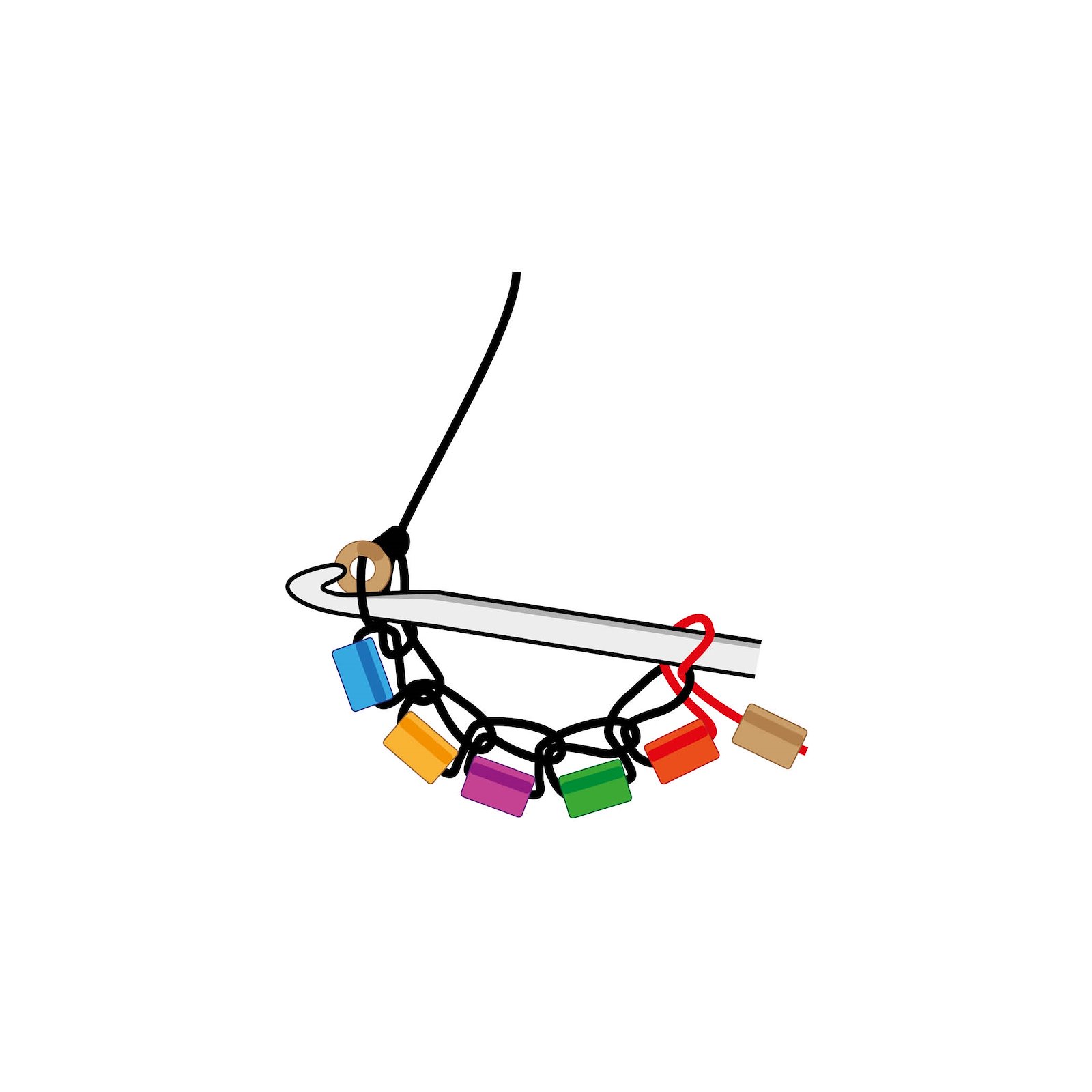 Crochet bead bracelet Diy6021-step5.jpg