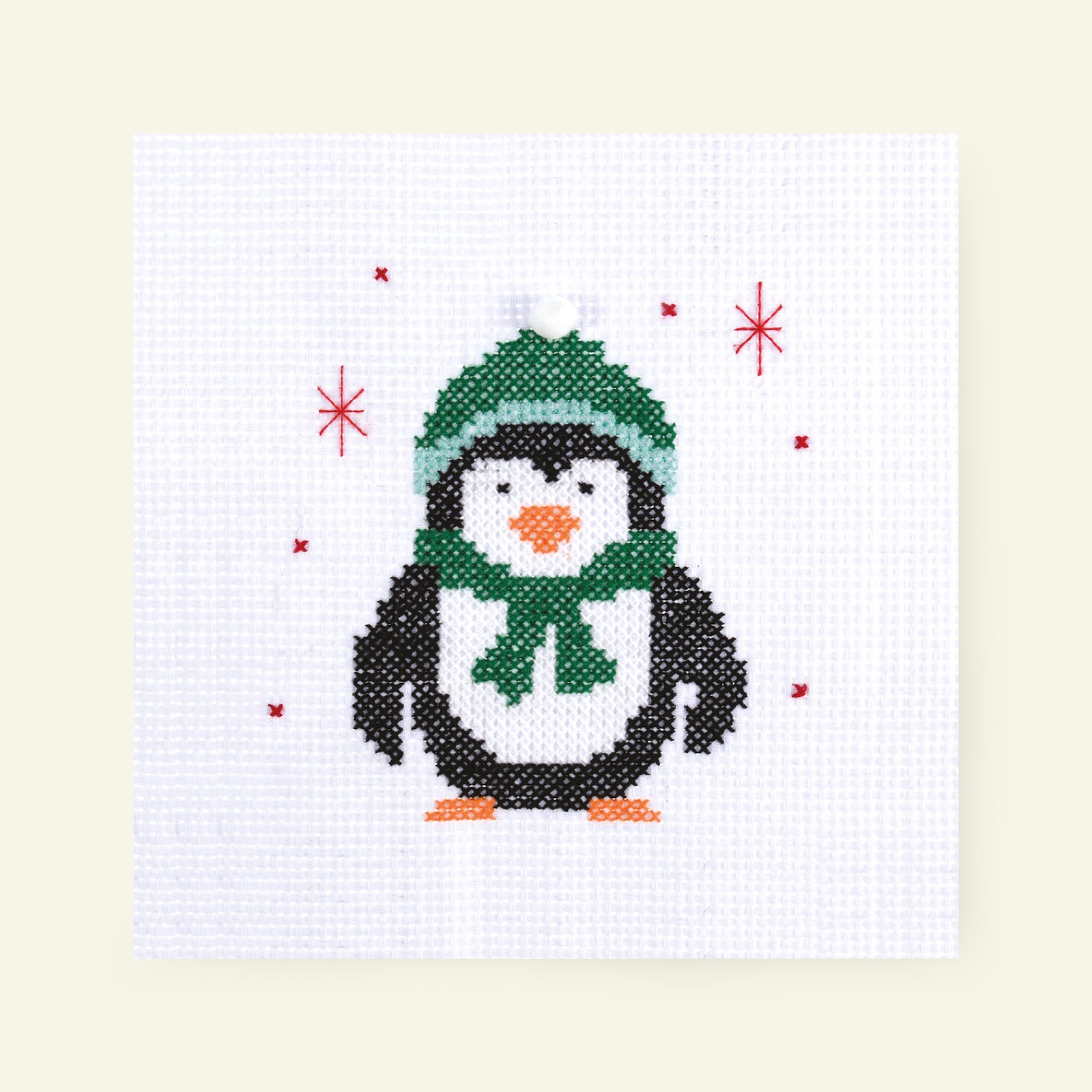 Cross stitch kit DIY penguin 13*13cm 73799_pack_b