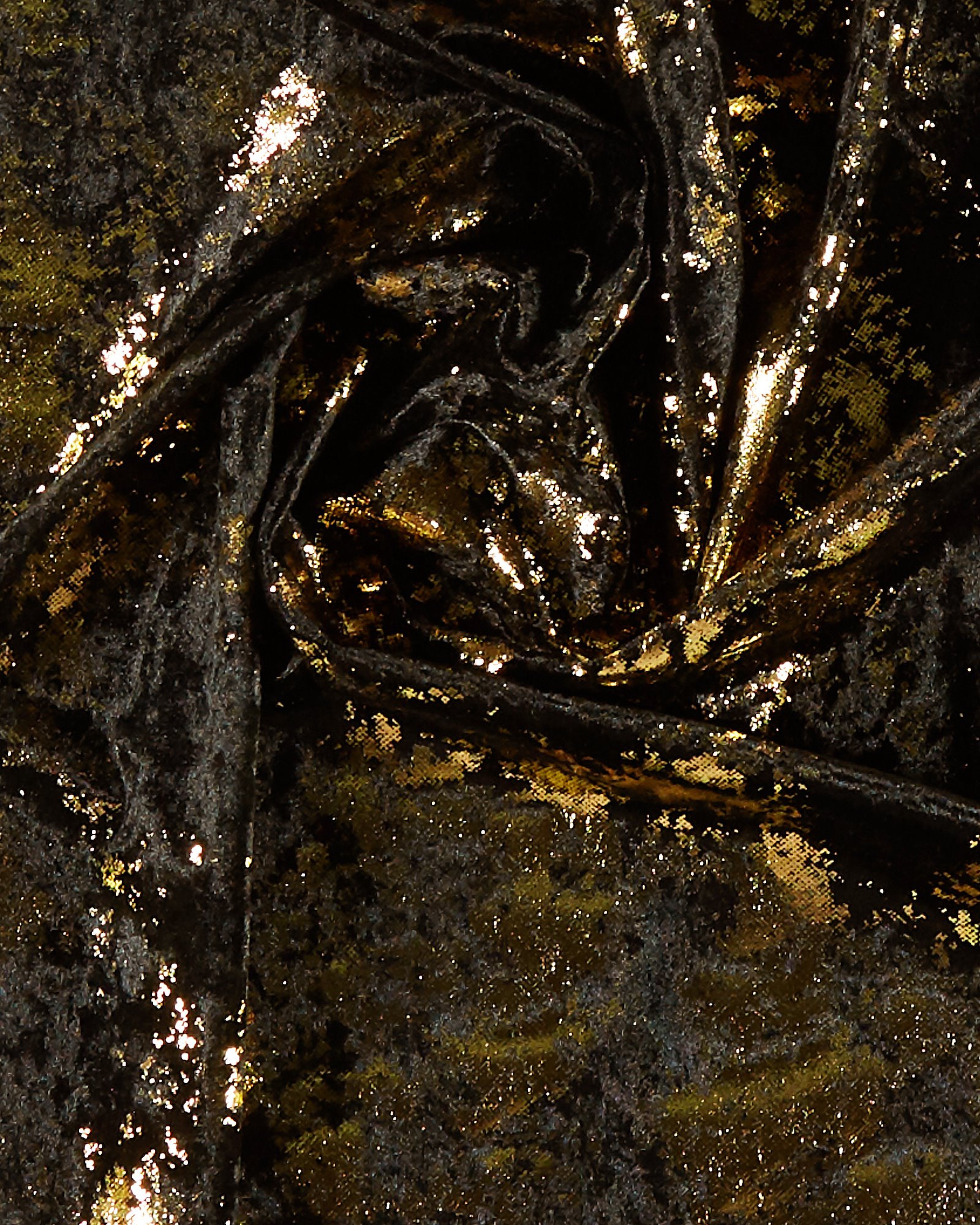 Crushed velvet black w gold color foil 250775_pack