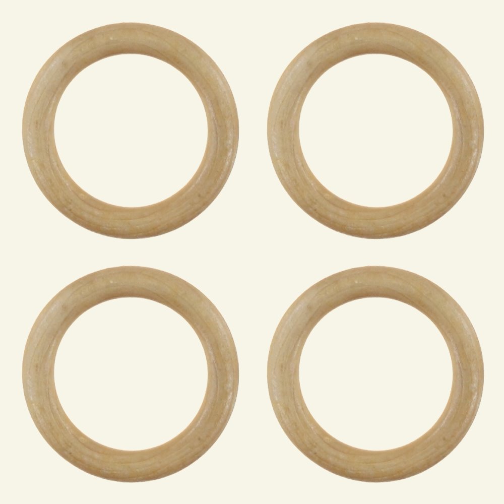 Curtain ring wood 57/40mm 4pcs 43164_pack
