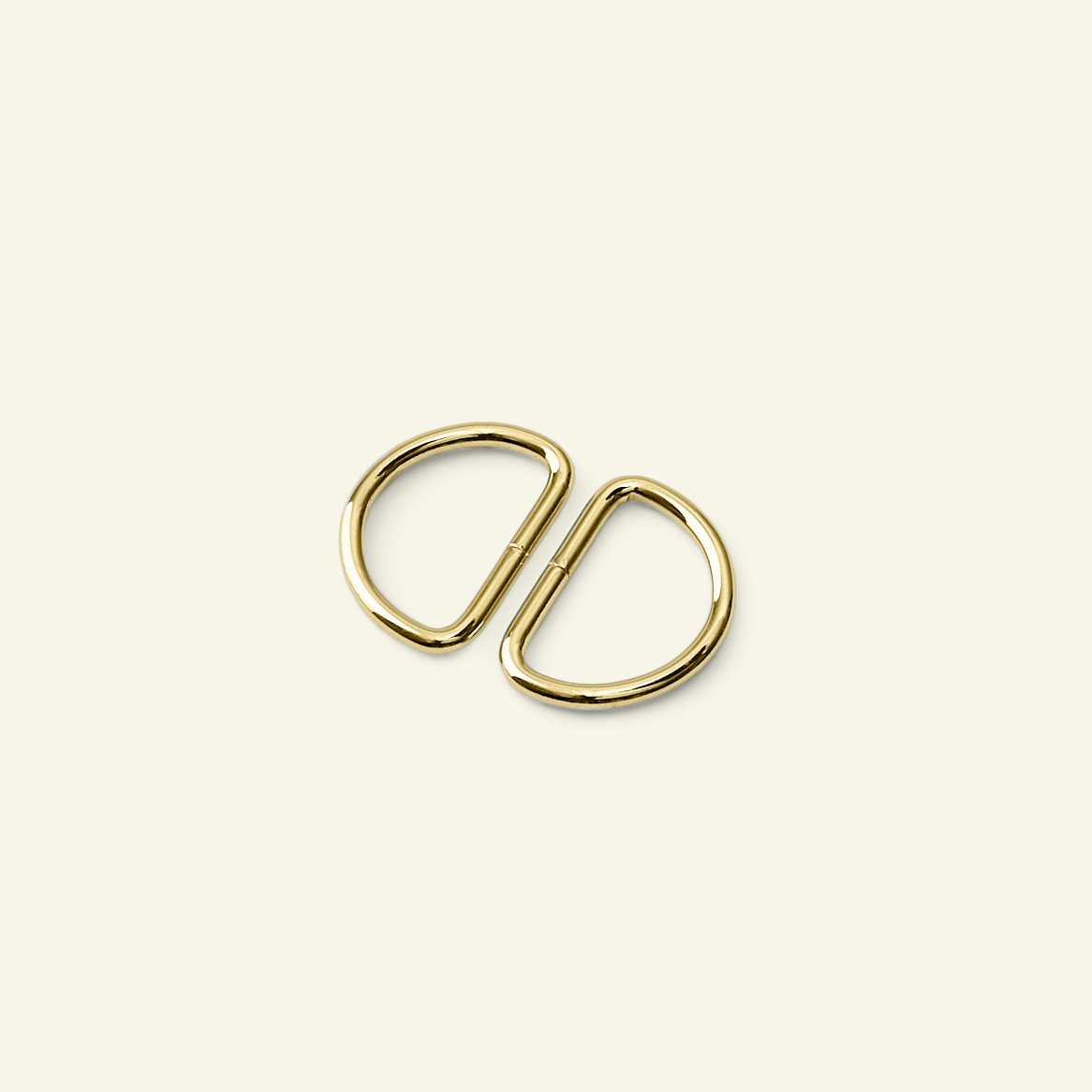D-ring metal 25x16x3mm gold colour 2pcs 45300_pack