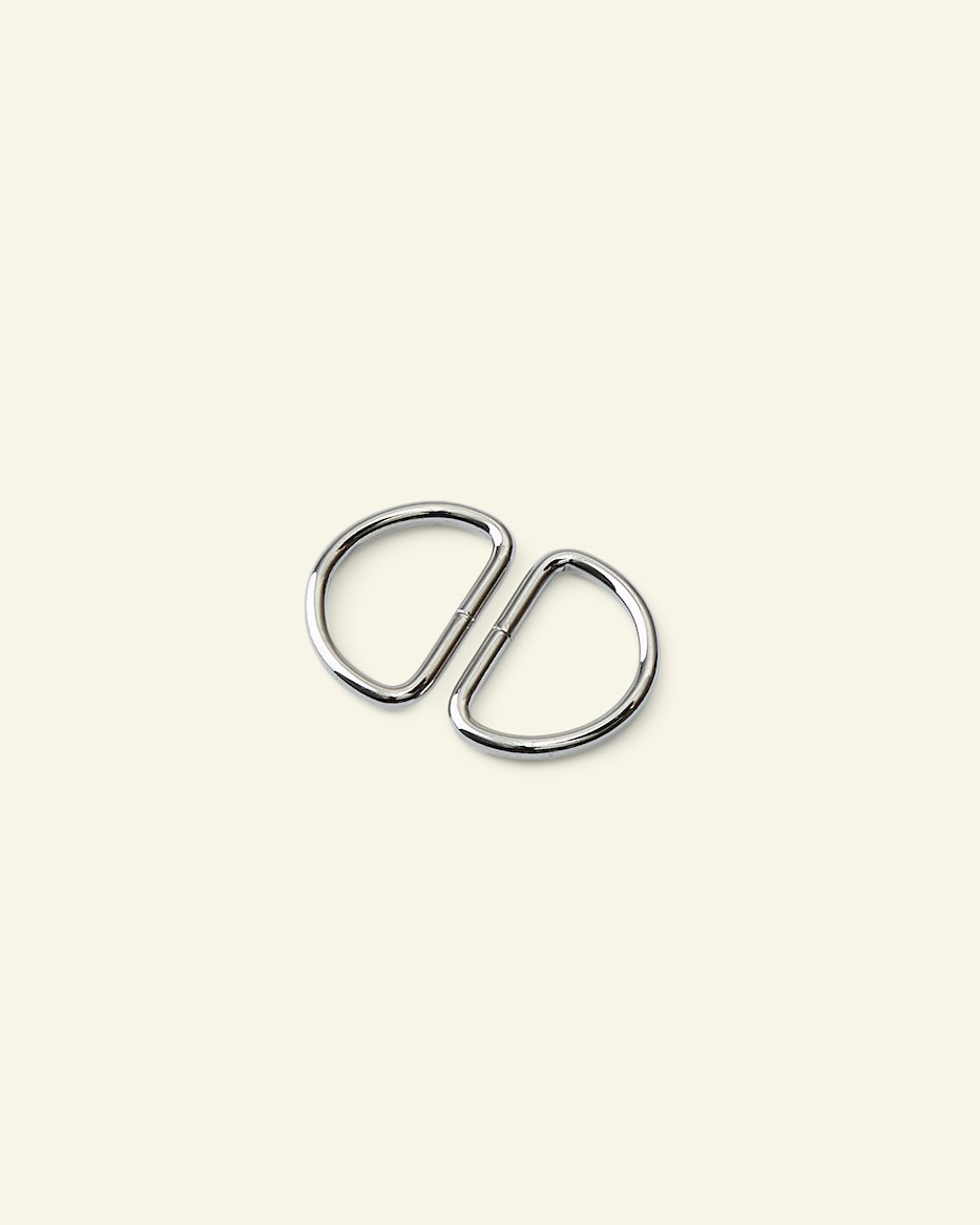 D-ring metal 25x16x3mm sølvfarvet 2stk 45301_pack