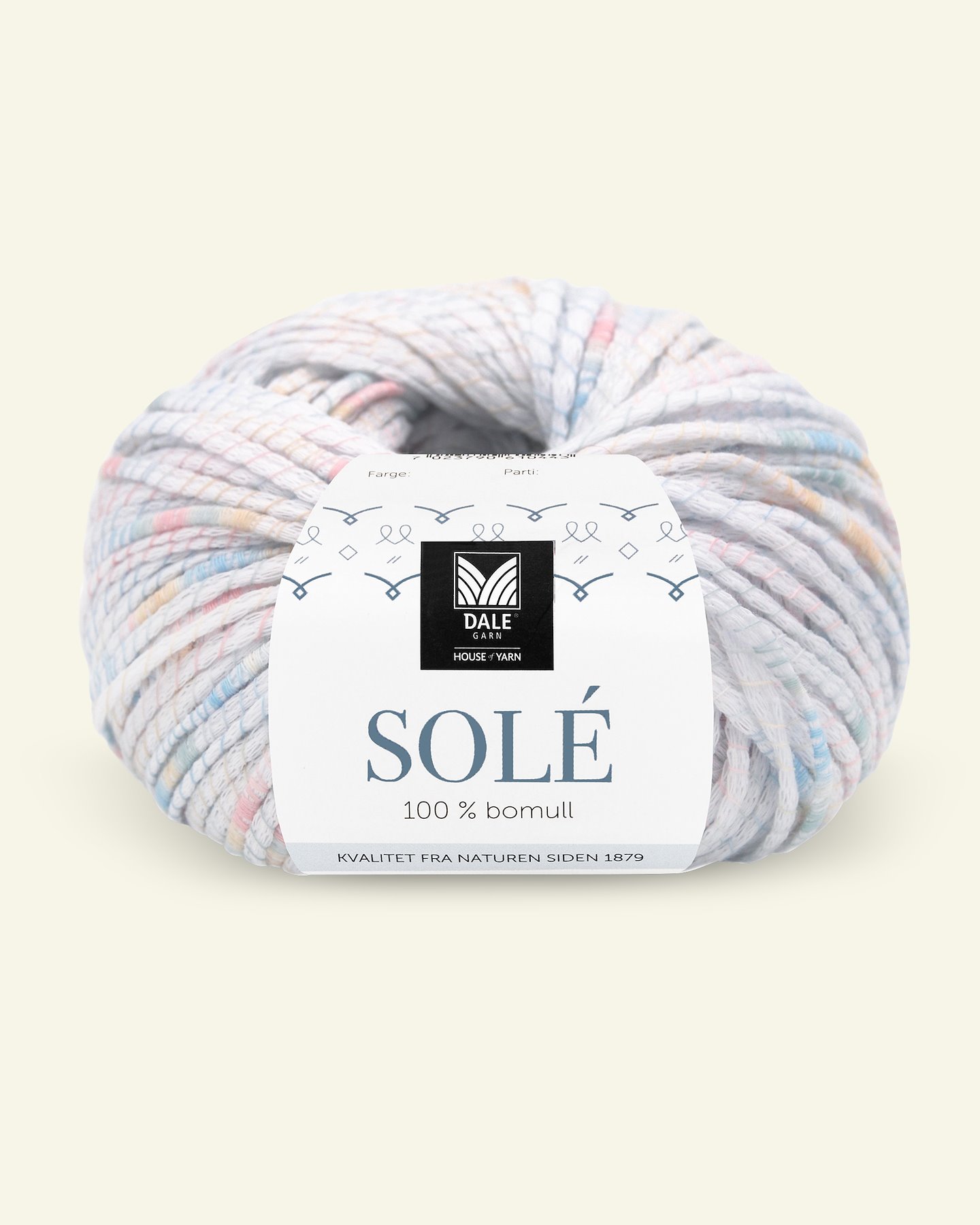 Dale Garn, 100% cotton yarn "Solé", white/pastel colours (0017) 90000870_pack