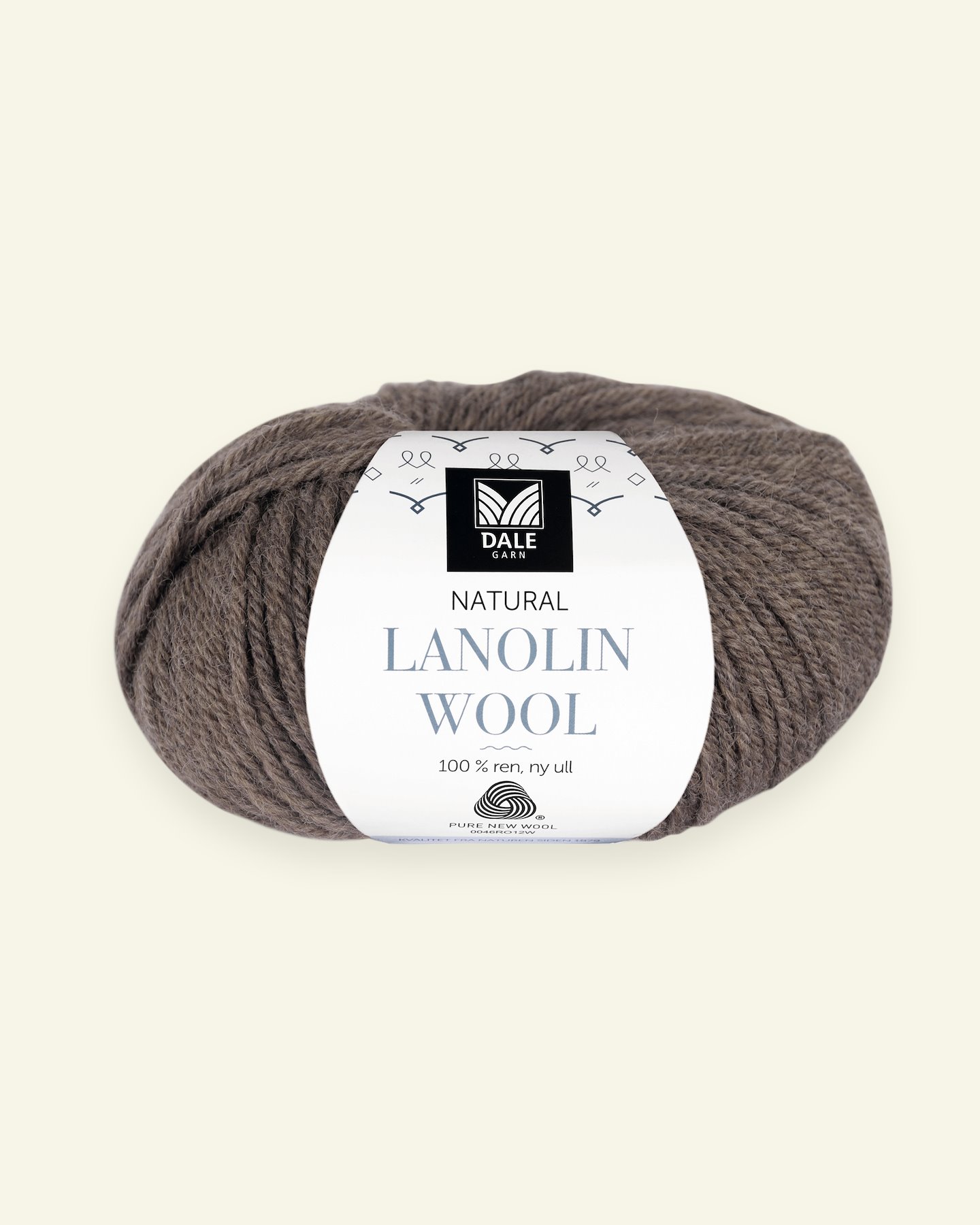 Dale Garn, 100% ekologisk ullgarn "Lanolin Wool", brun mel. (1423) 90000285_pack