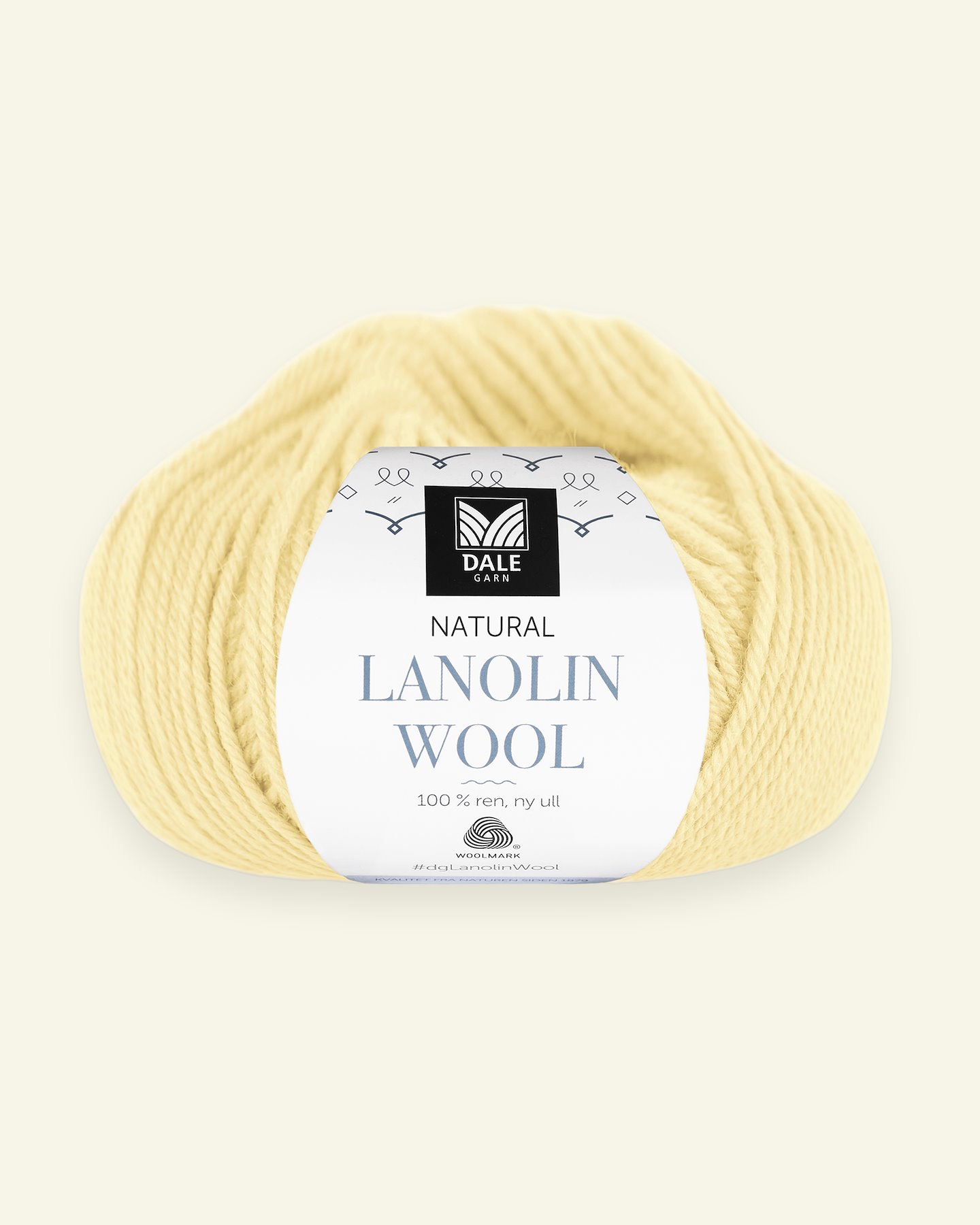 Dale Garn, 100% ekologisk ullgarn "Lanolin Wool", ljusgul (1463) 90000301_pack