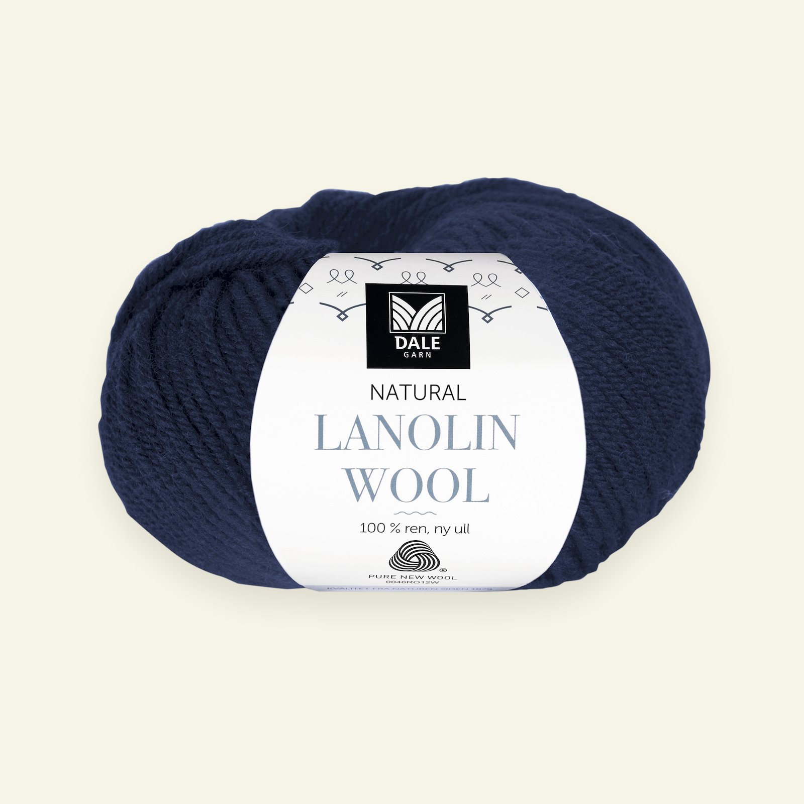 Dale Garn, 100% ekologisk ullgarn "Lanolin Wool", marin (1408) 90000277_pack